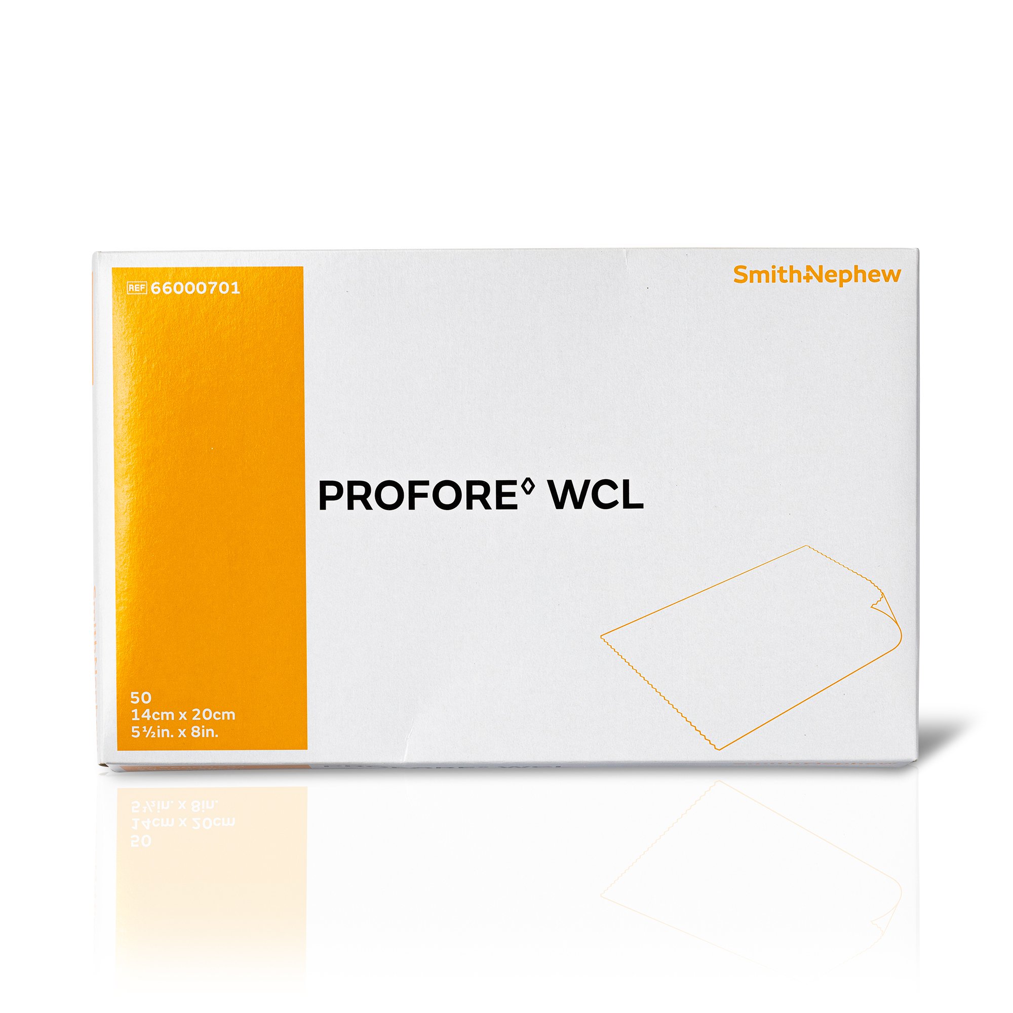 Smith & Nephew 66000701 - Profore WCL Wound Contact Layer Dressing, 5½ x 8 Inch - 1/Each, 50/Box, 200/Case