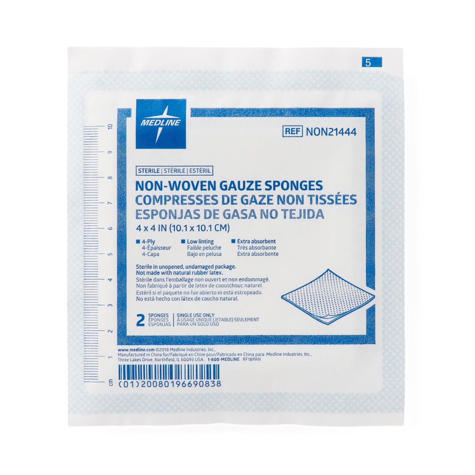 Medline - NON21444 Avant Gauze® Sterile Nonwoven Sponge