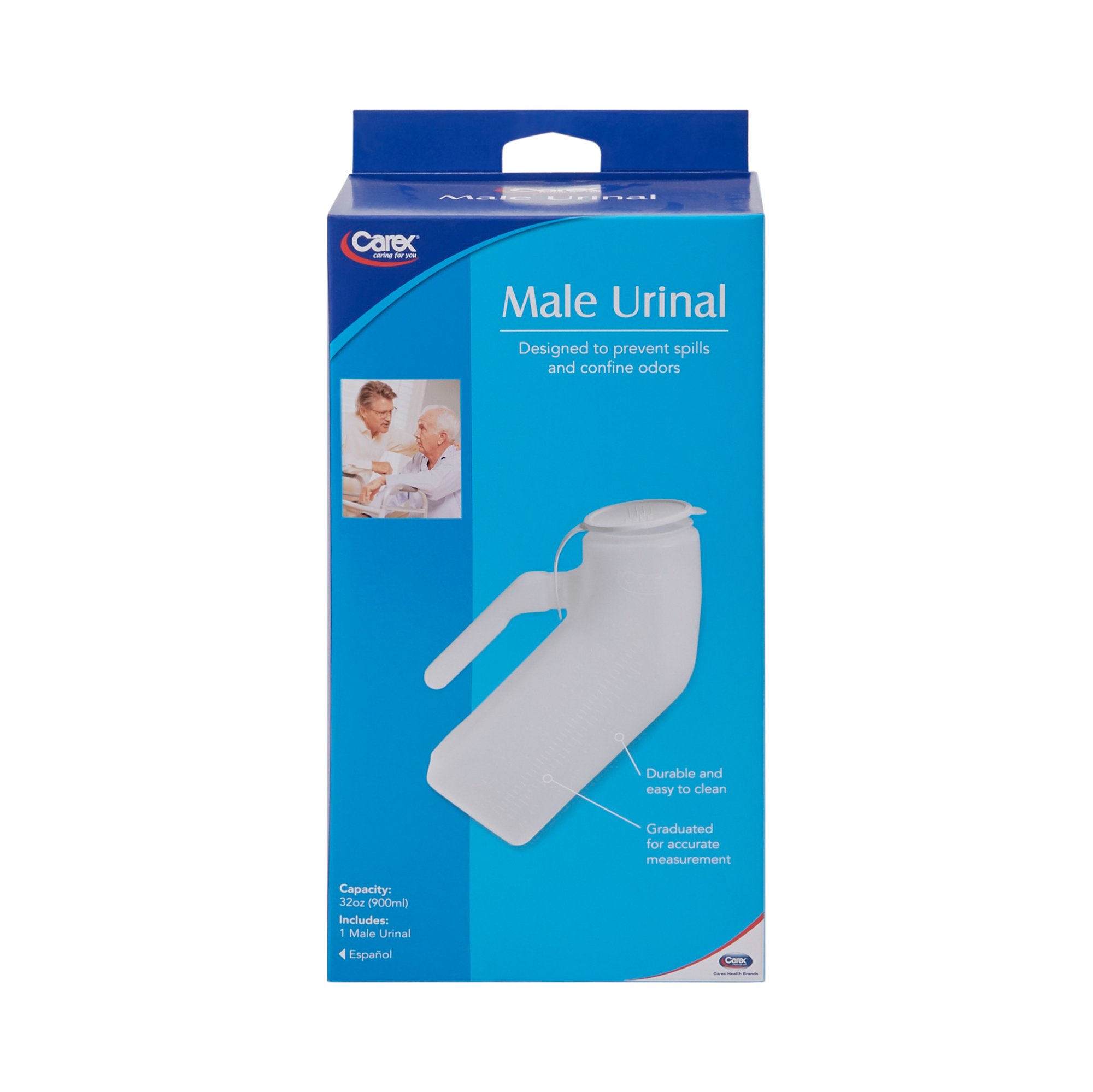 Drive DeVilbiss Healthcare FGP70700 0000 - Carex® Male Urinal with Cover - 1/Each, 6/Case