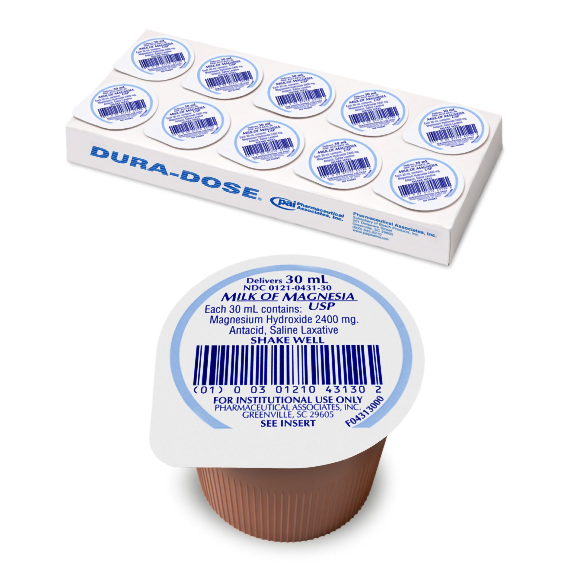Pharma Tek - 00121043130 Pharma Tek Milk of Magnesia Magnesium Hydroxide Laxative