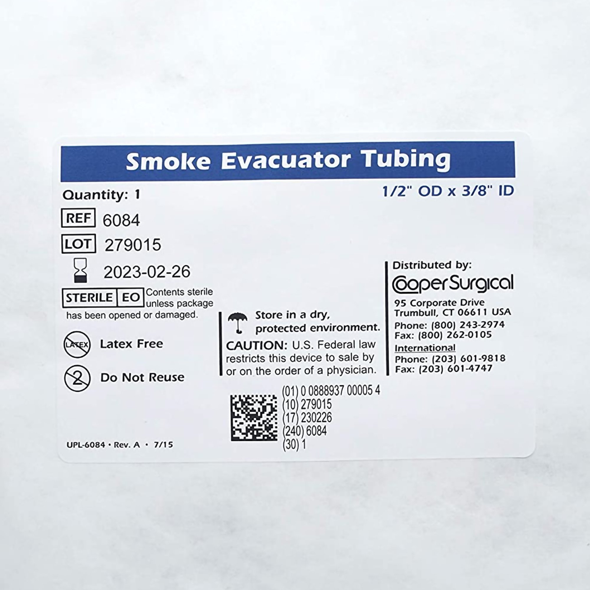 Cooper Surgical 6084 - Cooper Surgical Tubing Set - 1/Each, 10/Box
