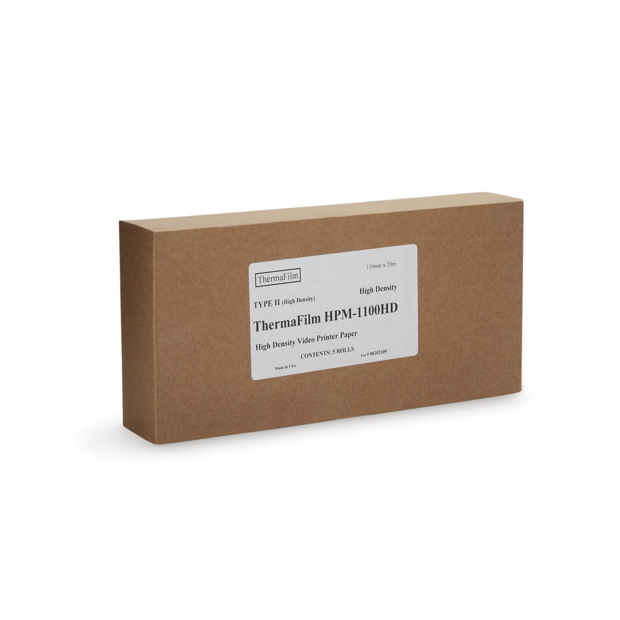 Precision Charts HPM-1100HD - ThermaFilm® Type II Ultrasound / OBGYN Recording Paper - 1/Roll, 5/Box