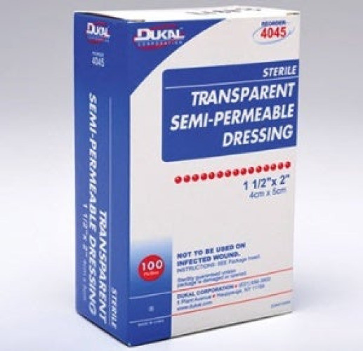 Dukal - 4045 Transparent Film Dressing Dukal™ 1/2 X 2 Inch 2 Tab Delivery Octagon Sterile