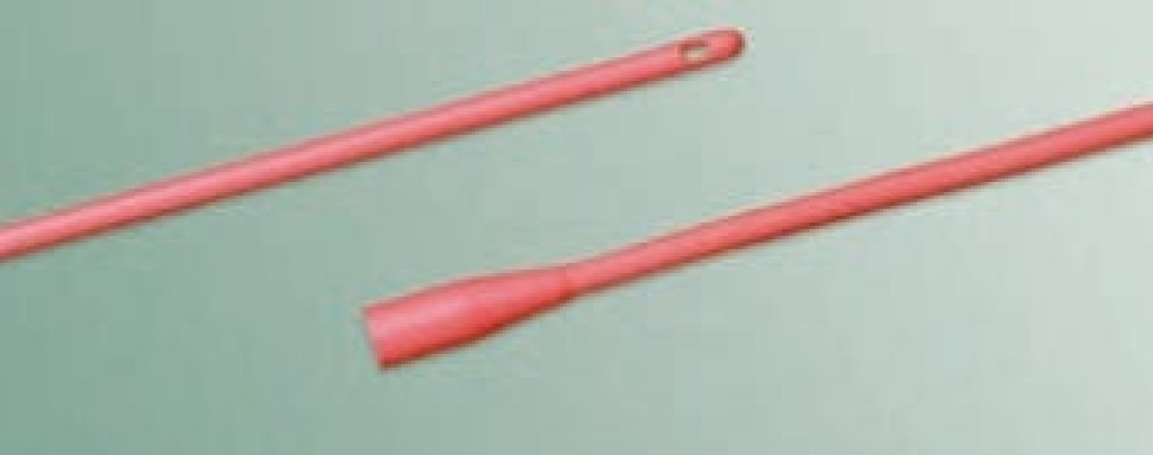 Bard - 802408 Urethral Catheter Bardia® Round Tip Red Rubber 8 Fr. 16 Inch Length