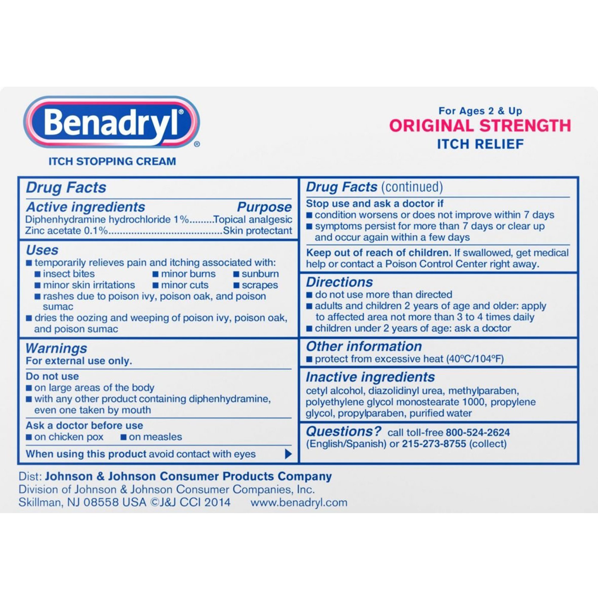 Glaxo Consumer Products 00501320001 - Benadryl® Itch Stopping Cream - 1/Each