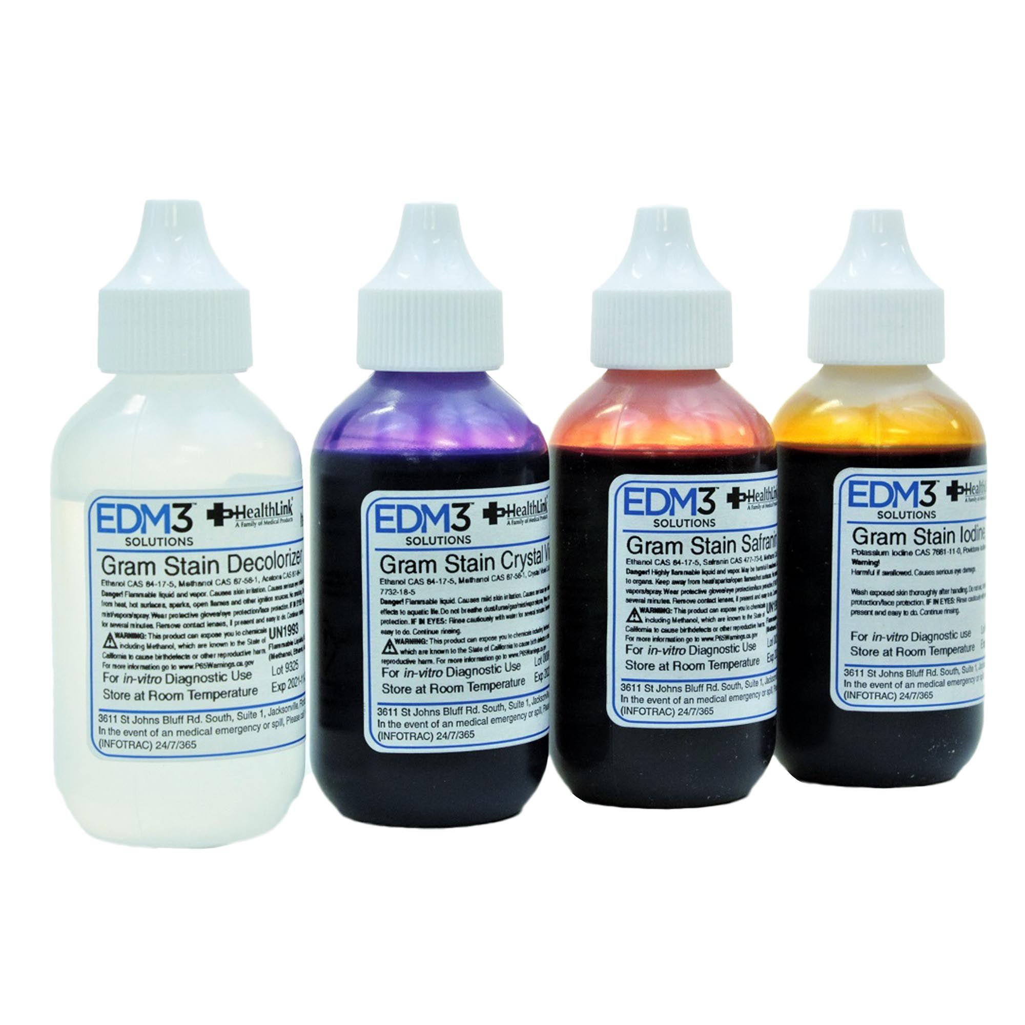EDM 3 LLC - 400310 Gram Stain Set 4 X 2 oz.