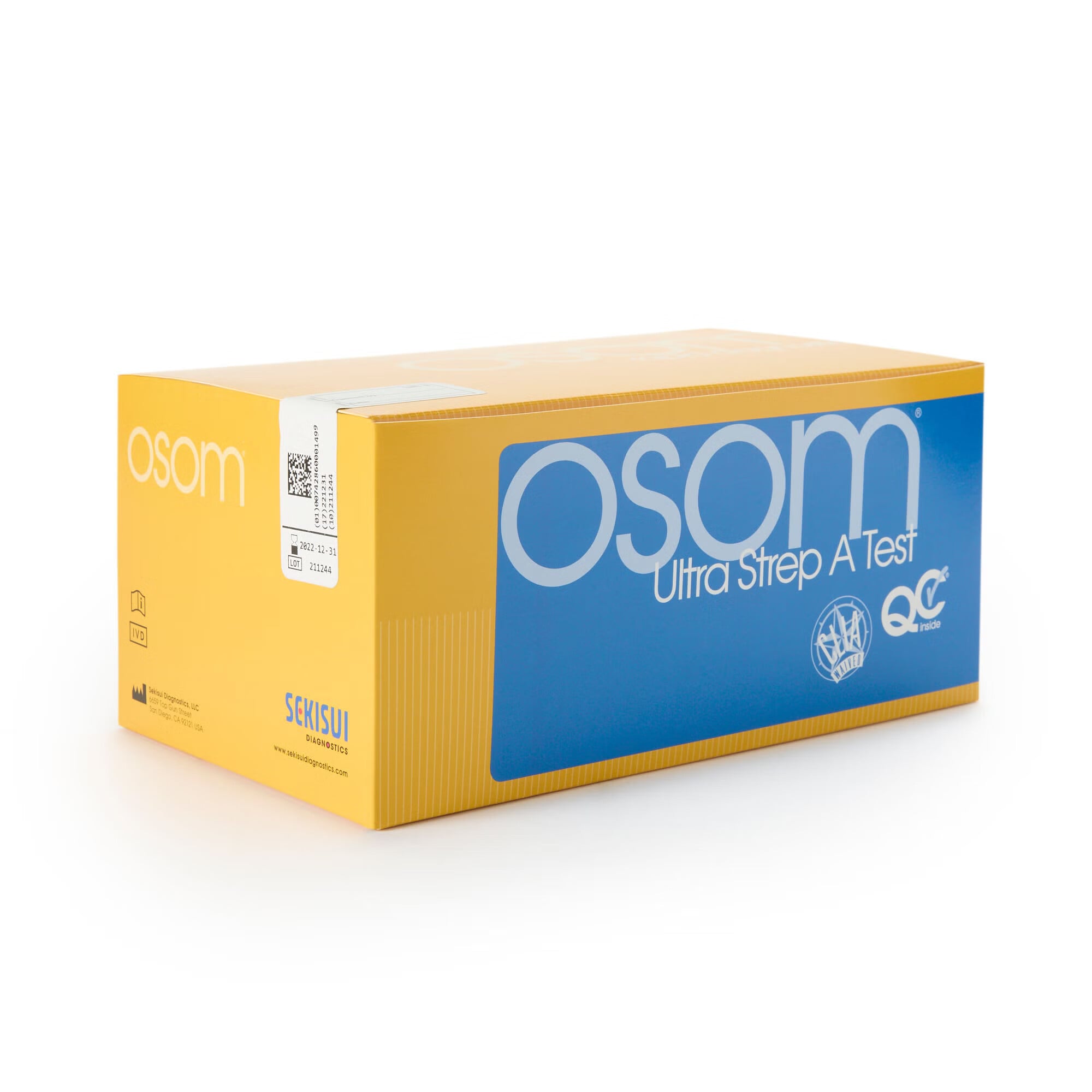 Sekisui Diagnostics - 149 Respiratory Test Kit OSOM® Ultra Strep A Test 50 Tests CLIA Waived