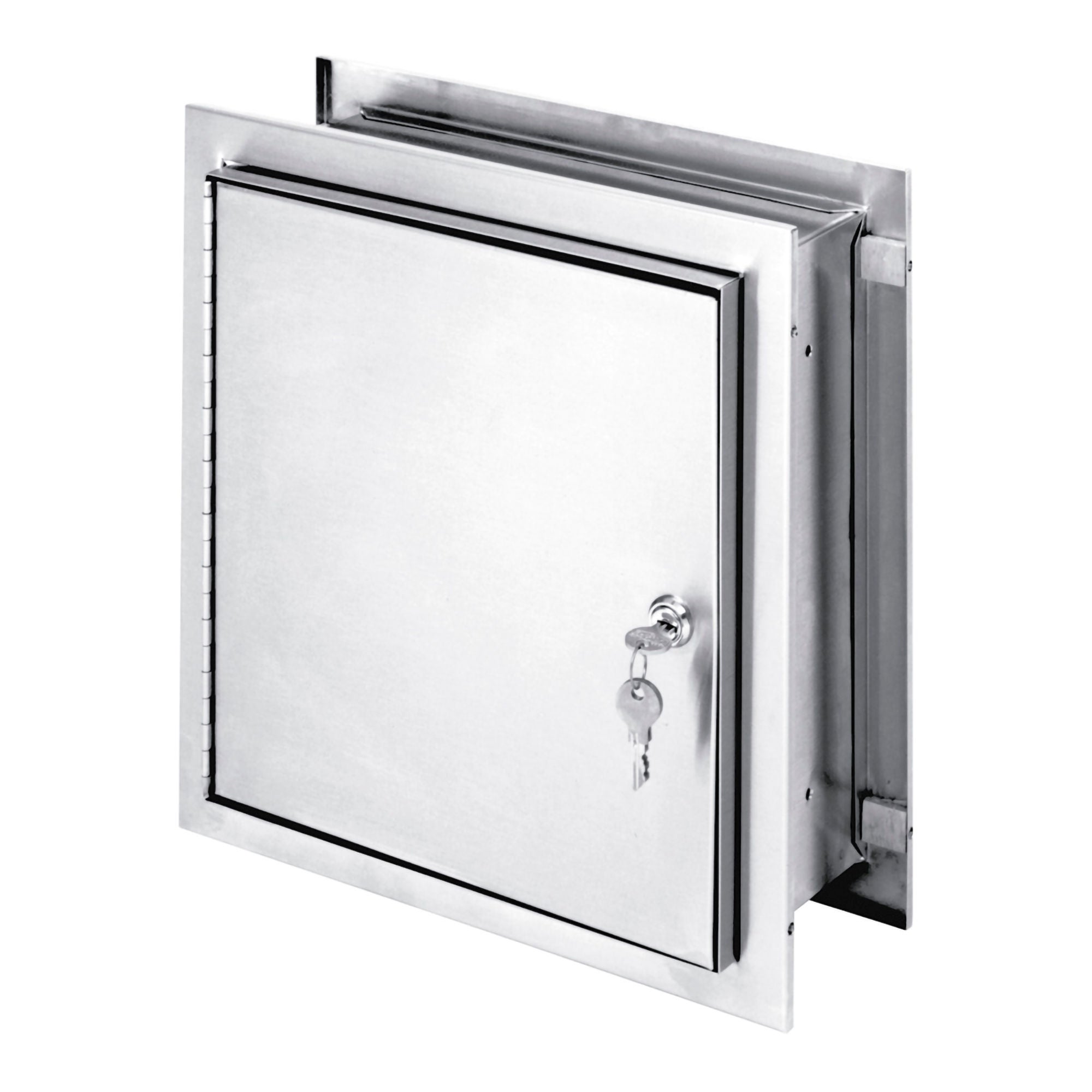 Omnimed - 181785 Specimen Pass-Thru Cabinet Beam® Wall Mount Stainless Steel Without Drawers Without Shelves Keyed Double Lock
