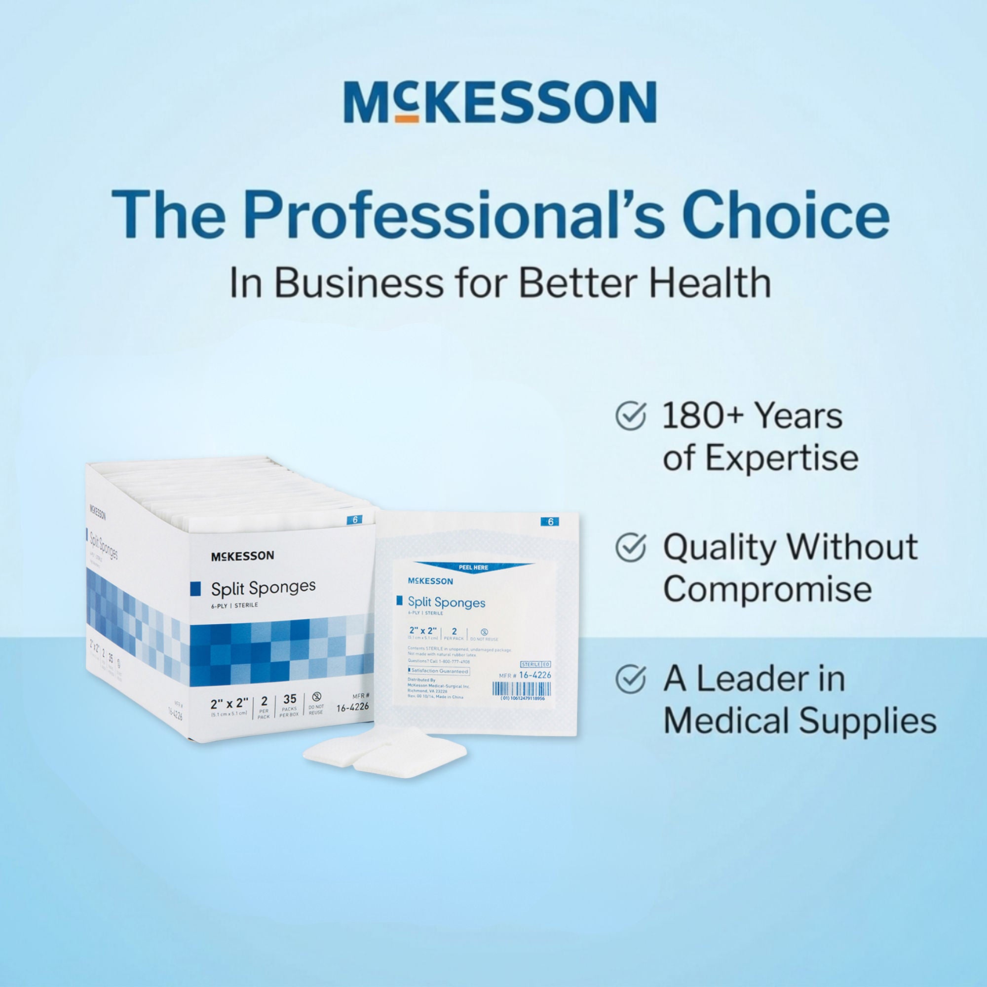 McKesson Brand - 16-4226 McKesson IV/Drain Split Dressing