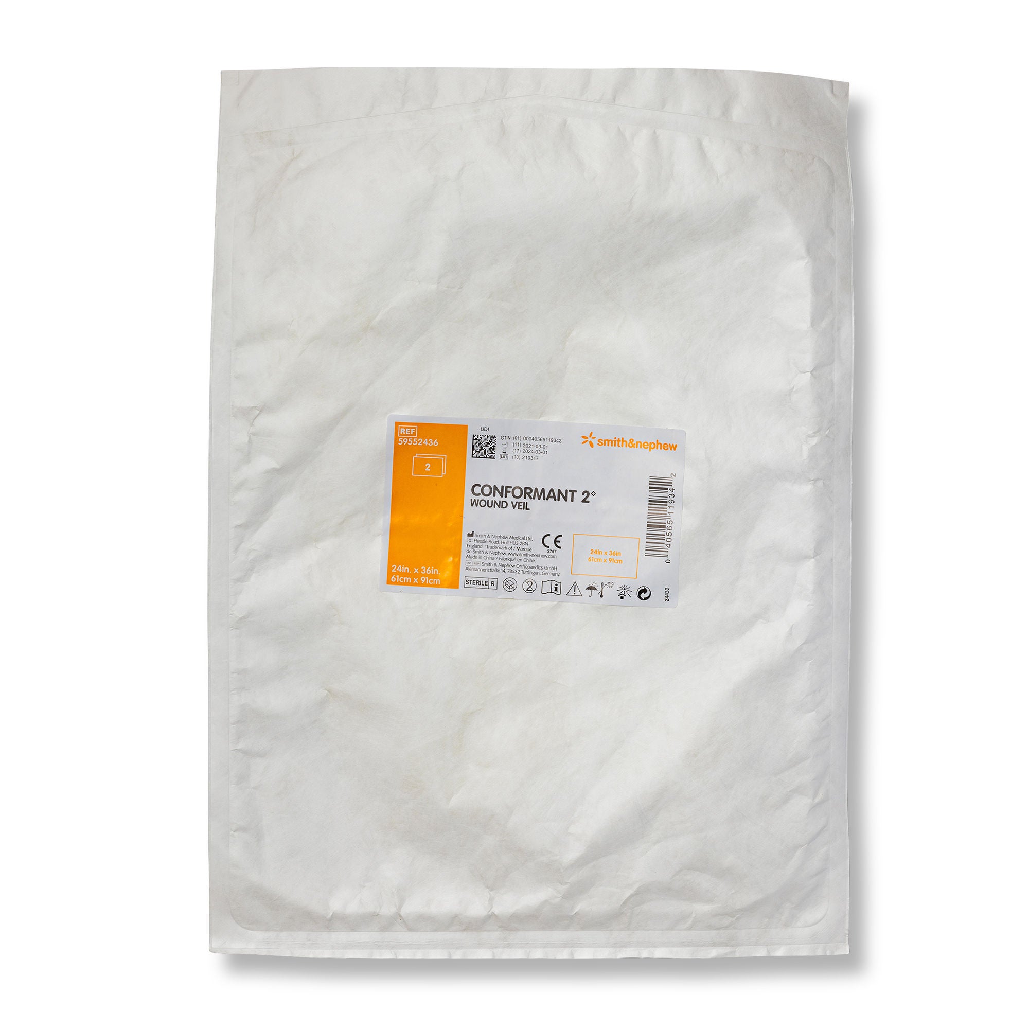 Smith & Nephew - 59552436 Wound Contact Layer Dressing Conformant 2 24 X 36 Inch Sterile