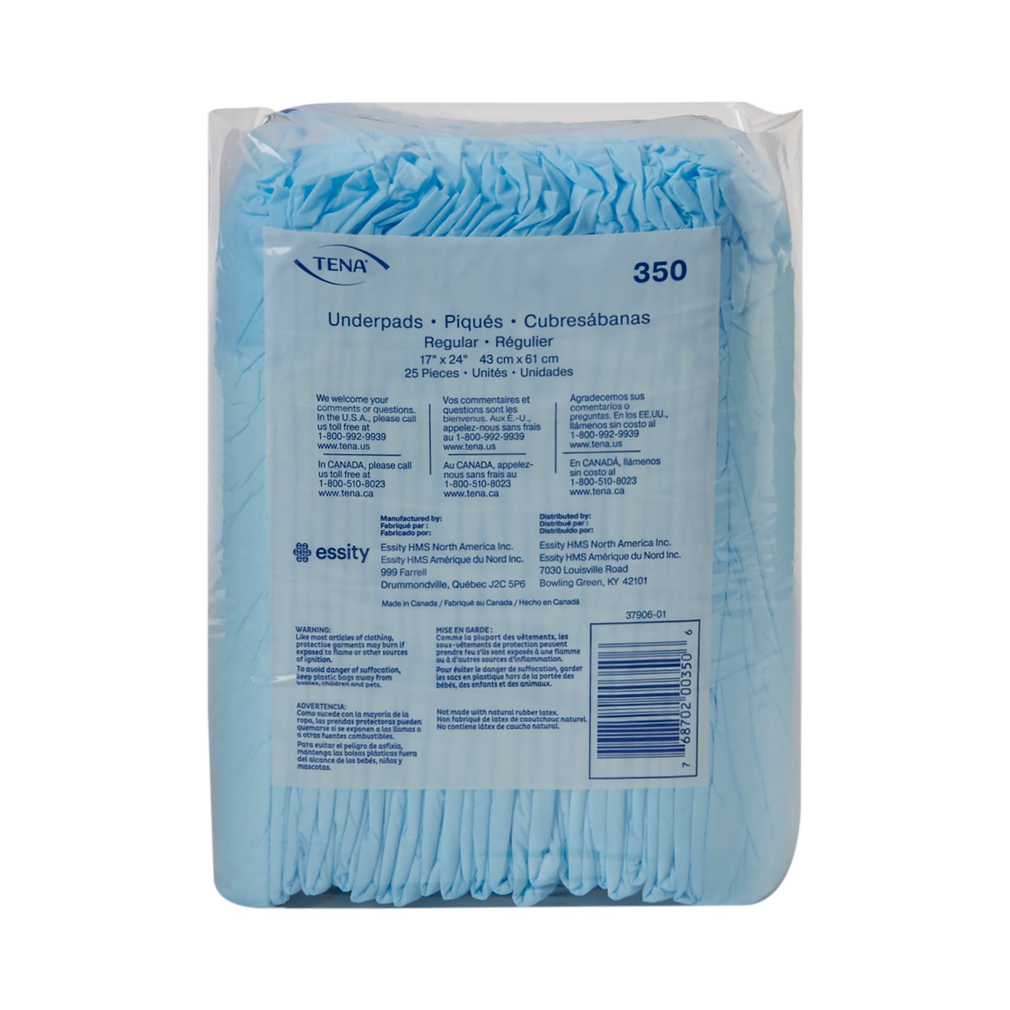 Essity HMS North America Inc - 350 TENA Regular Underpads