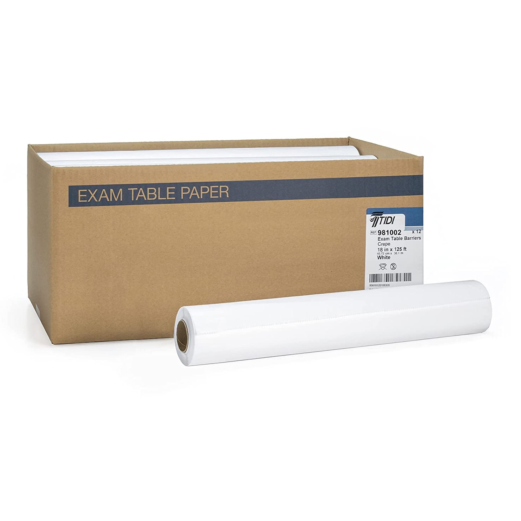 Tidi Products 981002 - Tidi® Everyday Crepe Table Paper, 18 Inch x 125 Foot, White - 12/Case
