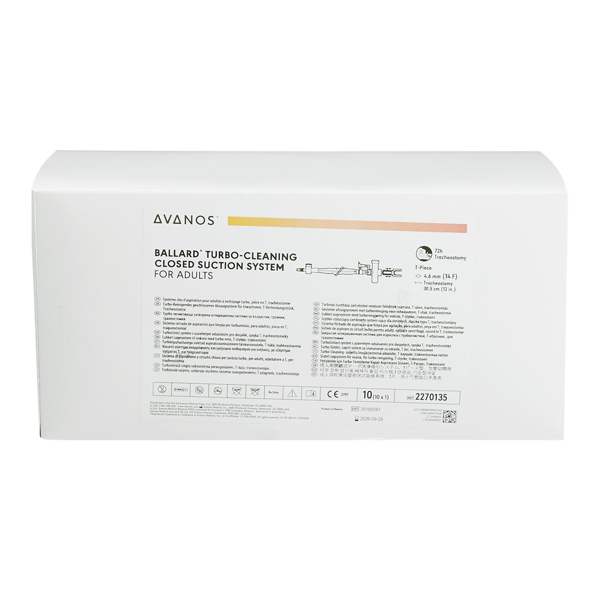 Sun Med - 2270135 Halyard Ballard® Turbo-Cleaning Closed Suction Catheter