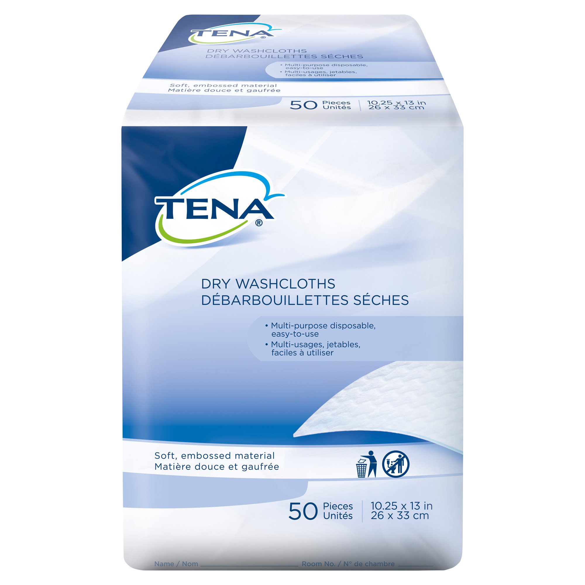 Essity HMS North America Inc - 74499 Tena® Dry Disposable Washcloths