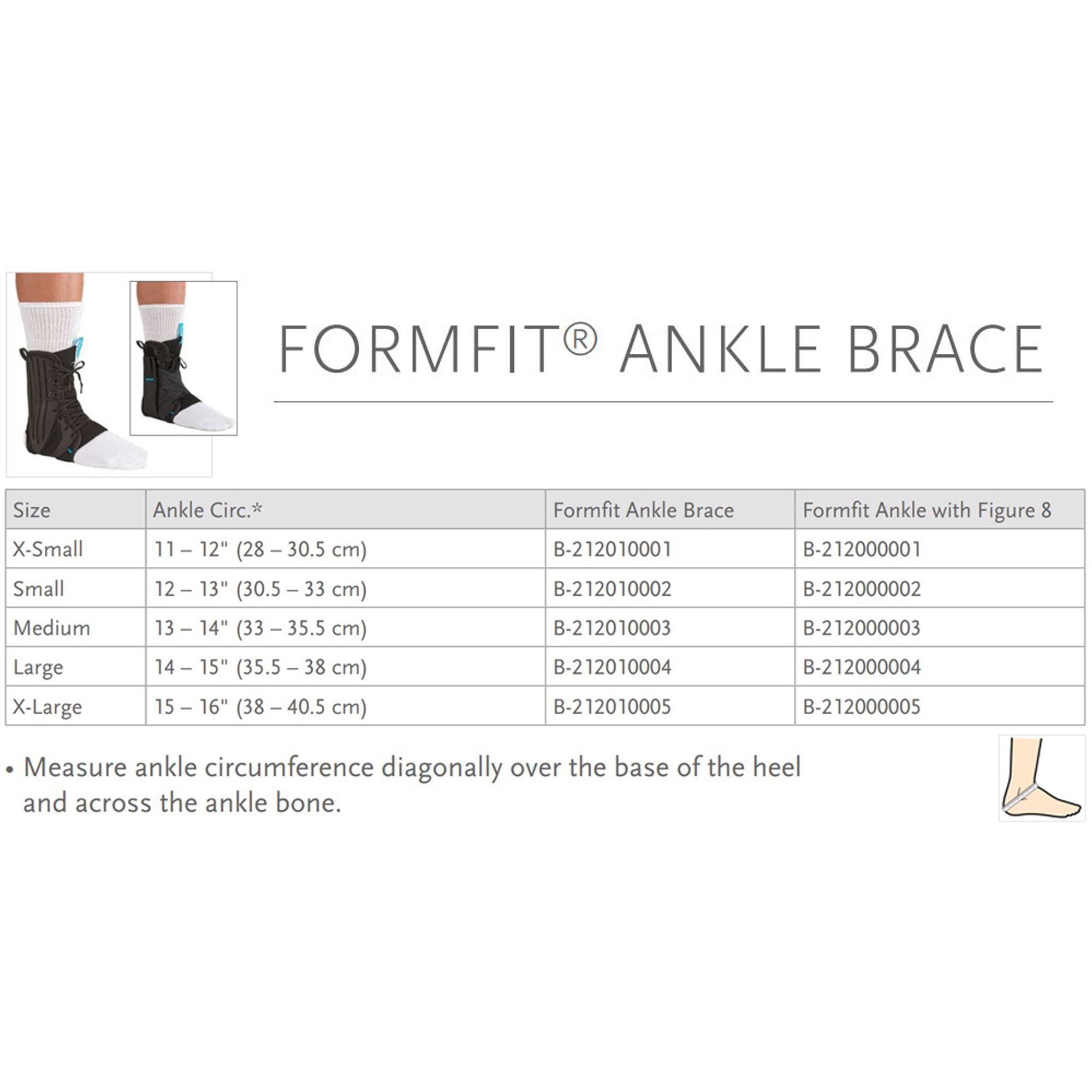 Ossur B-212000005 - Ossur Formfit® Low Profile / Stirrup Ankle Brace with Figure 8, Extra Large - 1/Each