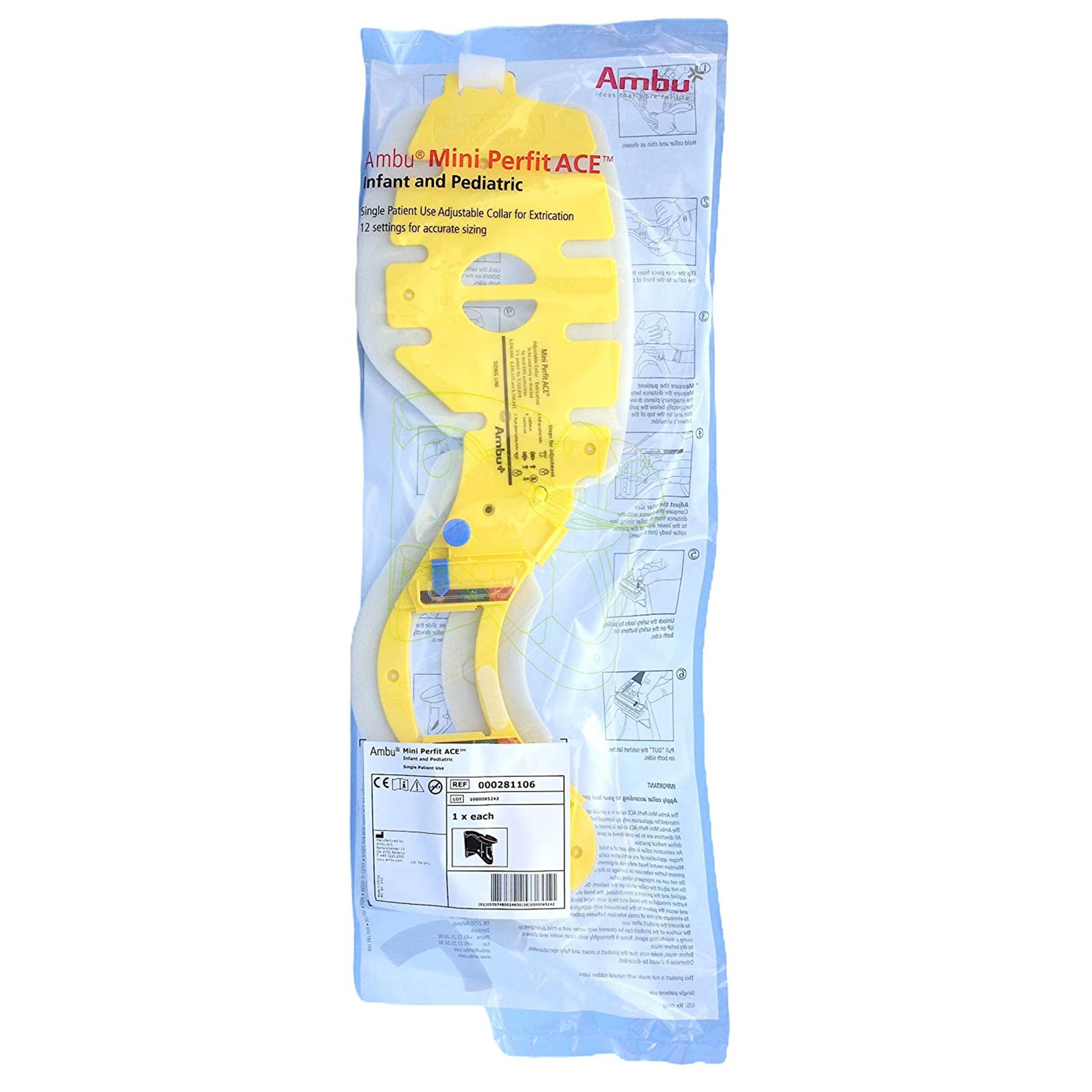 Ambu 000281106 - Ambu® Mini Perfit ACE™ Extrication Cervical Collar, One Size Fits Most Children - 1/Each, 30/Case