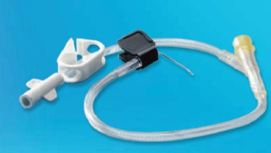 Kawasumi Laboratories - PI03091 Huber Infusion Set Kawasumi 19 Gauge 1 Inch 8 Inch Tubing Without Port