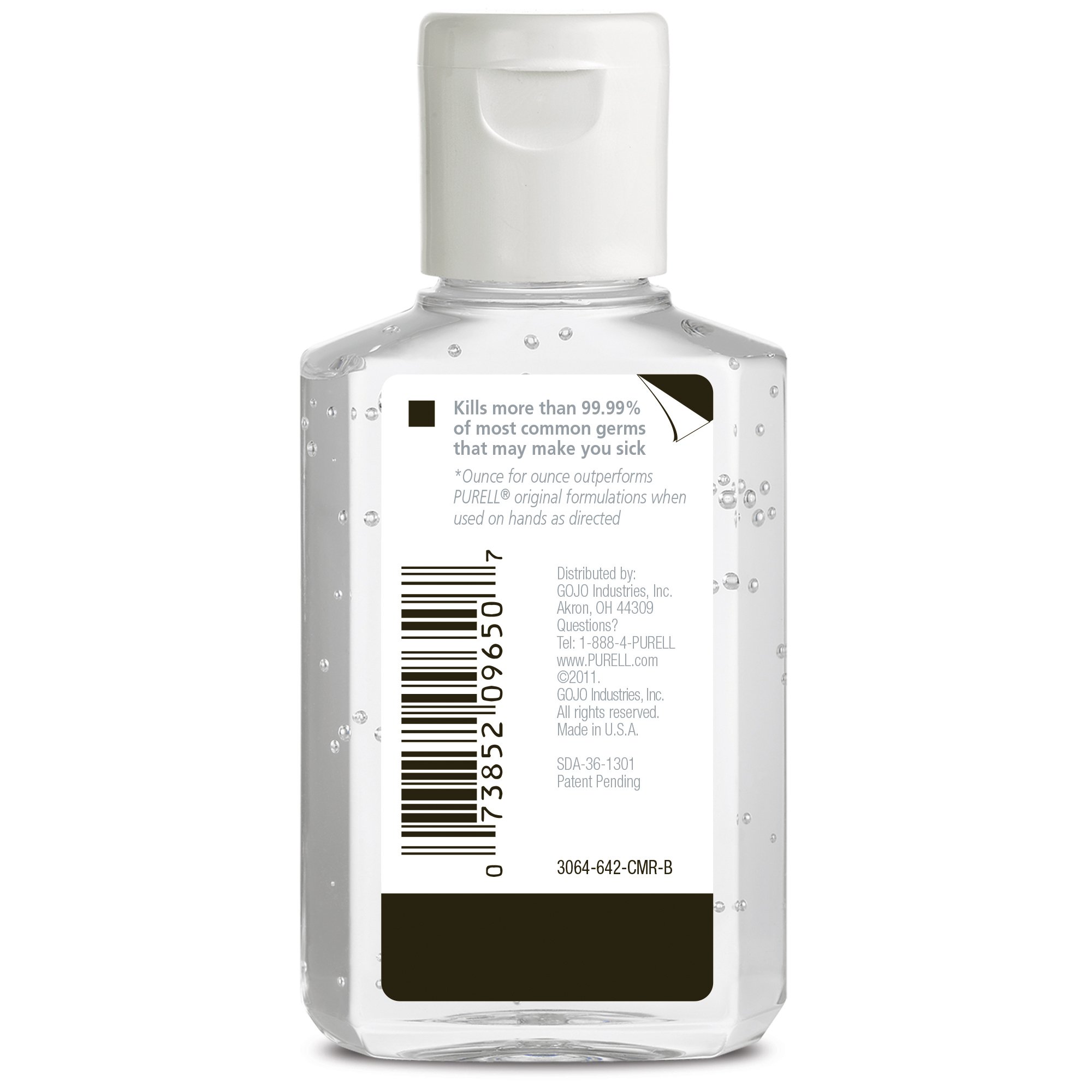 GOJO 9605-24 - Purell® Advanced Hand Sanitizer 70% Ethyl Alcohol Gel, 2-ounce Bottle - 1/Each, 24/Case