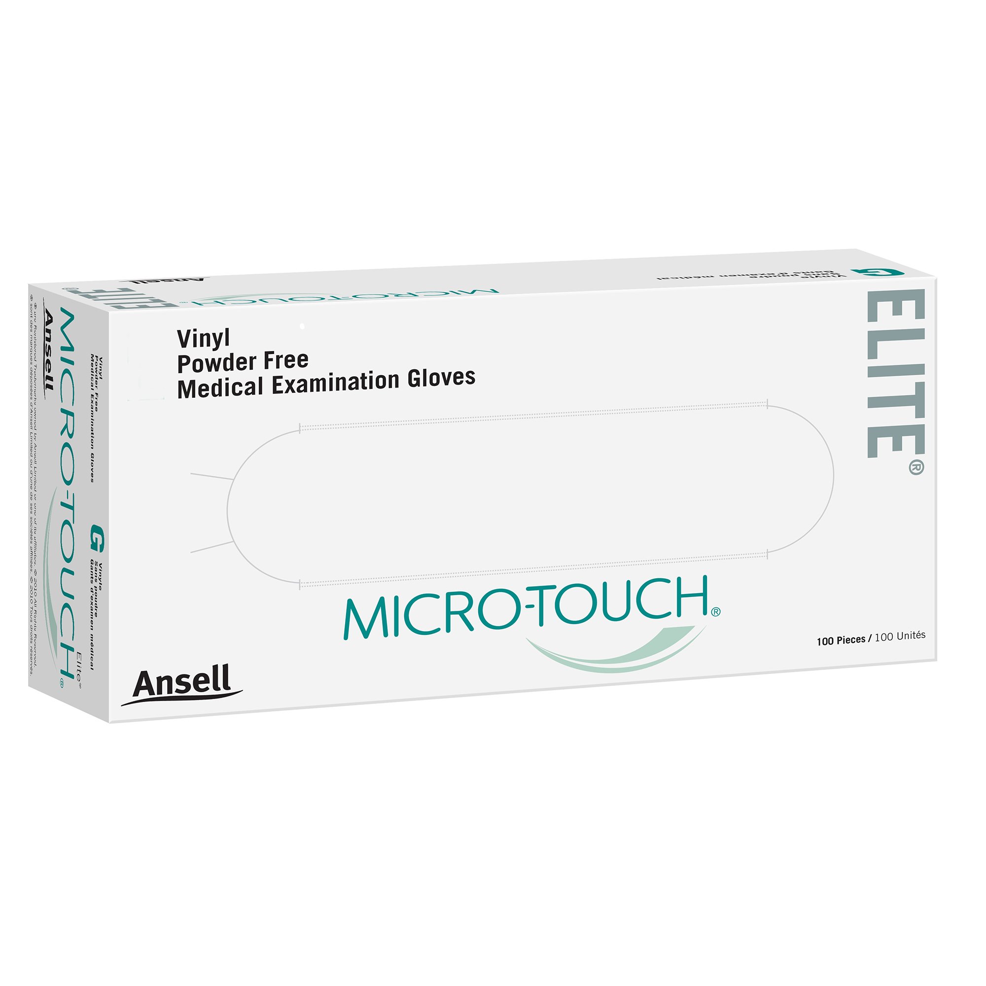 Ansell 3093 - Micro-Touch® Elite® Stretch Vinyl Exam Glove, Large, Ivory - 100/Box, 1000/Case