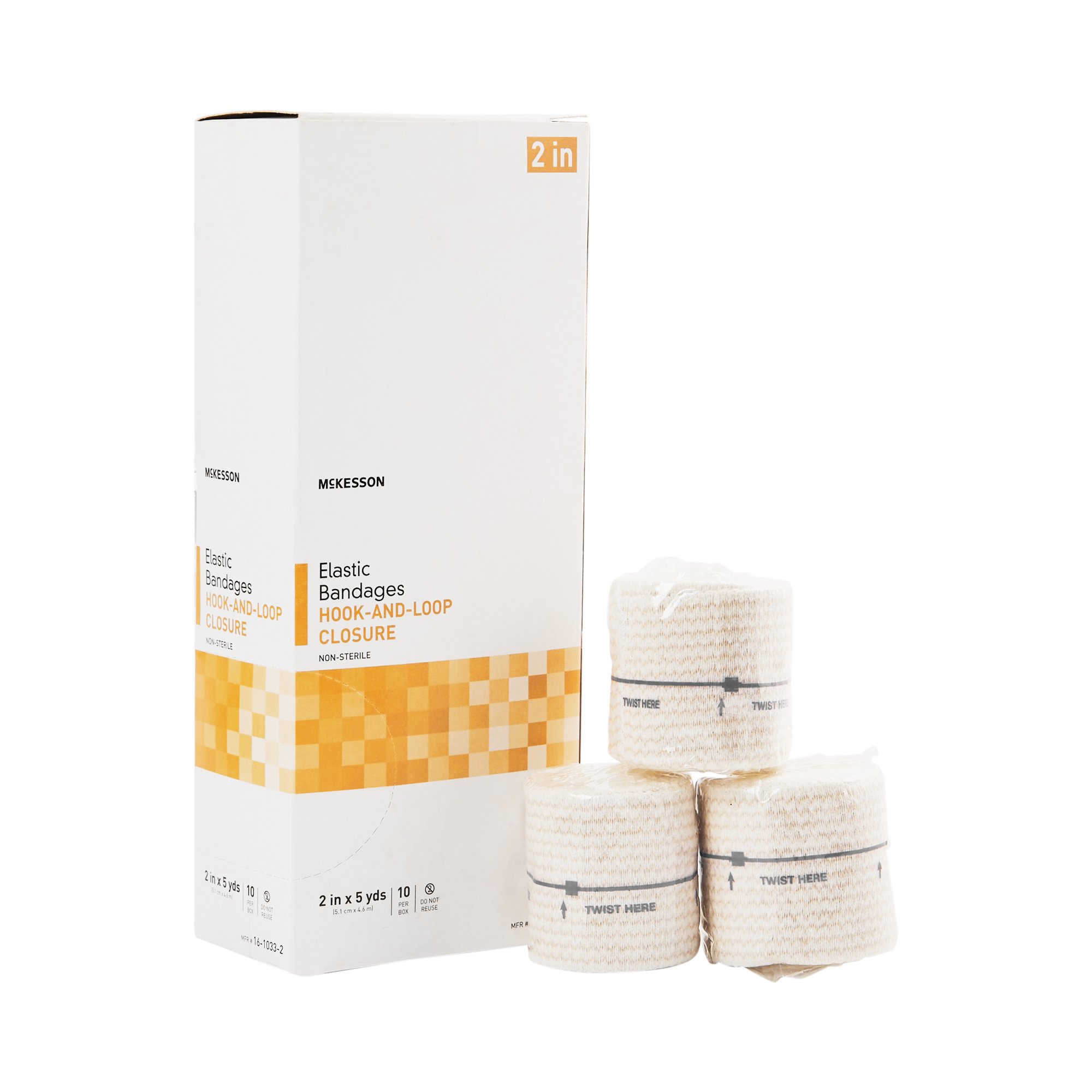 McKesson Brand - 16-1033-2 McKesson hook-and-loop closure Elastic Bandage
