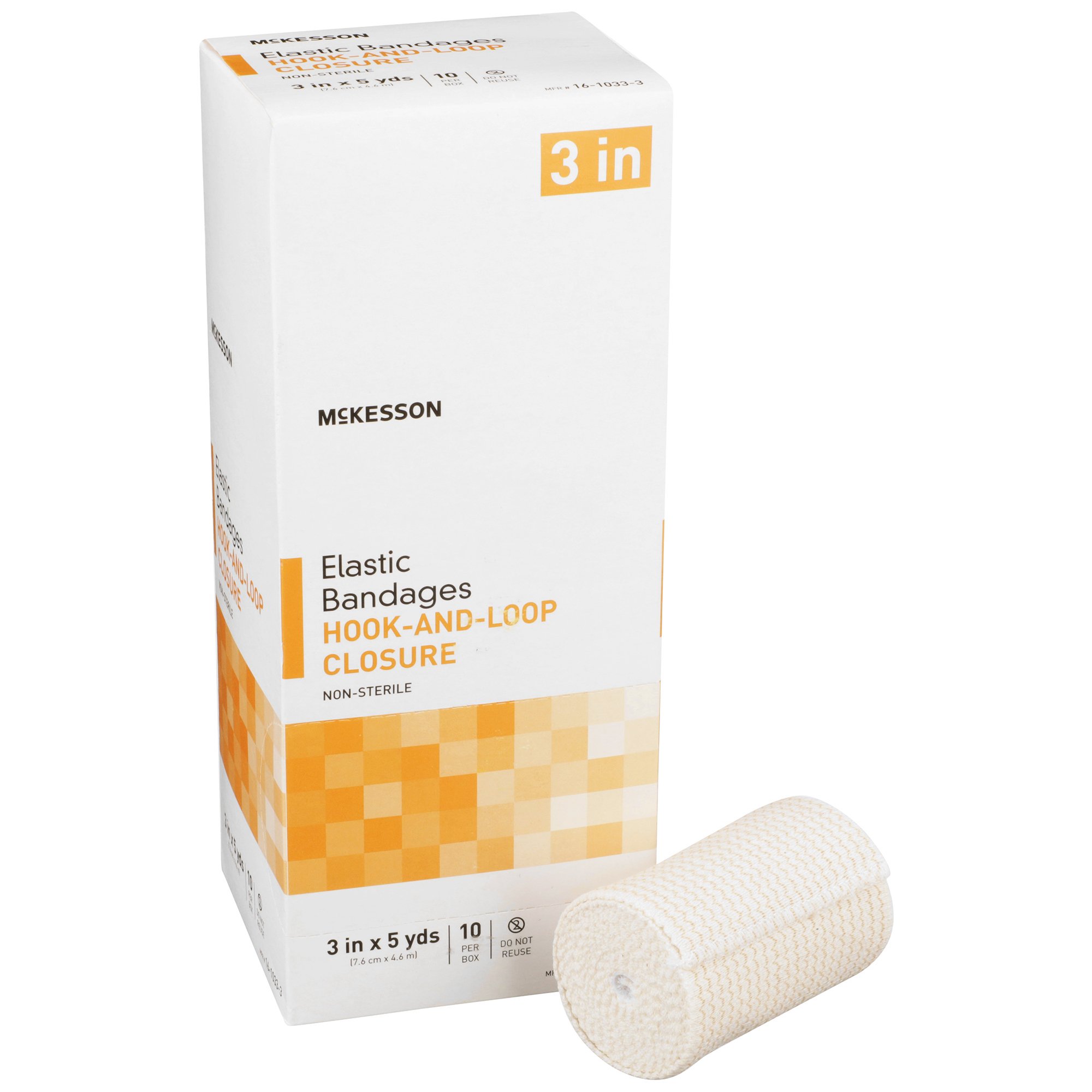 McKesson Brand - 16-1033-3 McKesson hook-and-loop closure Elastic Bandage