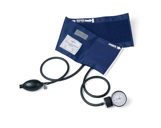 Medline - MDS9380 Aneroid Sphygmomanometer Unit Medline Adult Cuff Arm Polyester Cuff 23 - 40 cm Pocket Aneroid