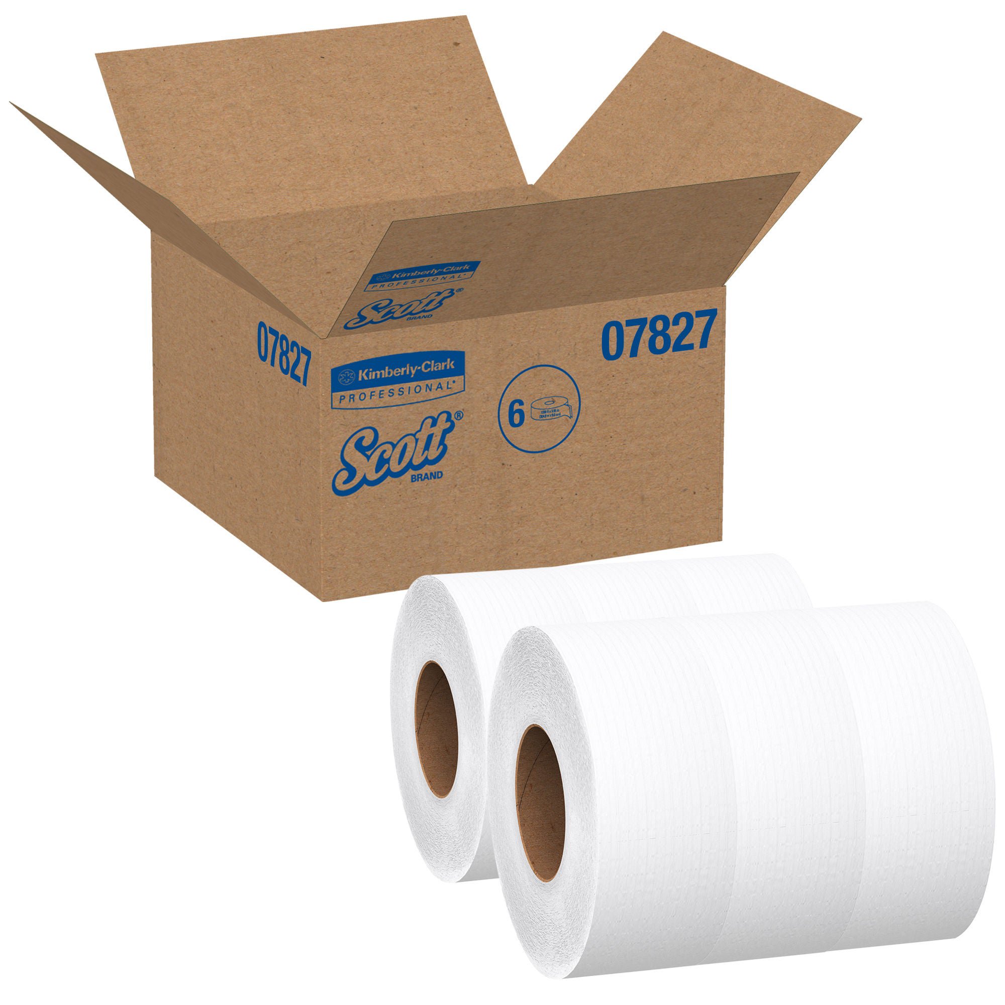 Kimberly Clark - 07827 Toilet Tissue Scott® Essential JRT Extra Long White 2-Ply Jumbo Size Cored Roll Continuous Sheet 3-11/20 Inch X 2000 Foot