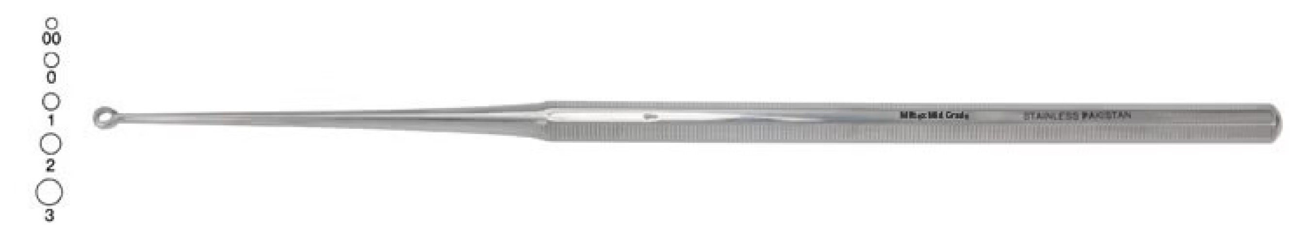 Integra Lifesciences - V919-282 Ear Curette Vantage® Buck 6-1/2 Inch Length Single-ended Handle Size 0 Tip Straight Blunt Tip