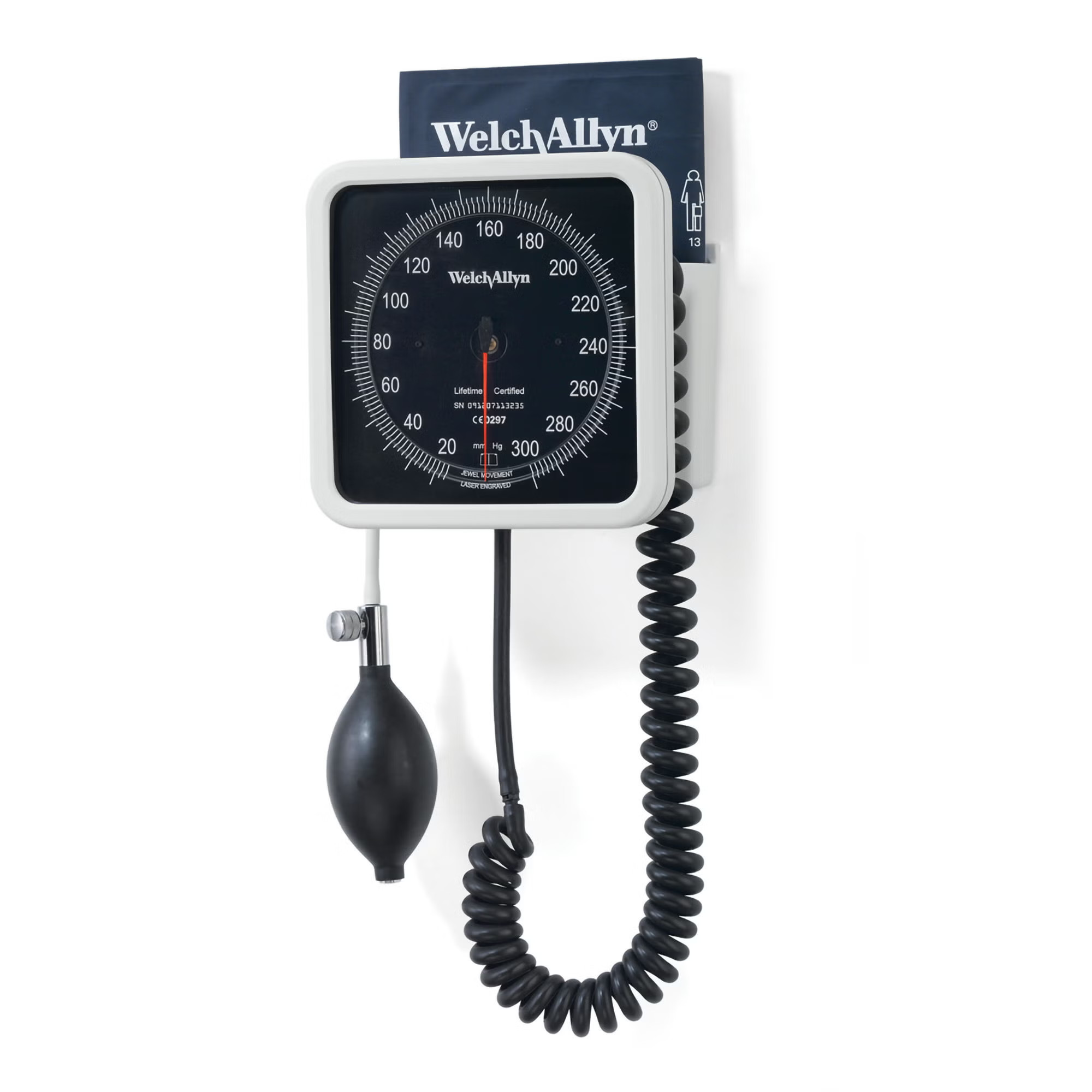 Welch Allyn - 7670-01CB Aneroid Sphygmomanometer Unit Welch Allyn™ Adult Cuff Arm Nylon Cuff 25 - 34 cm Wall Mount