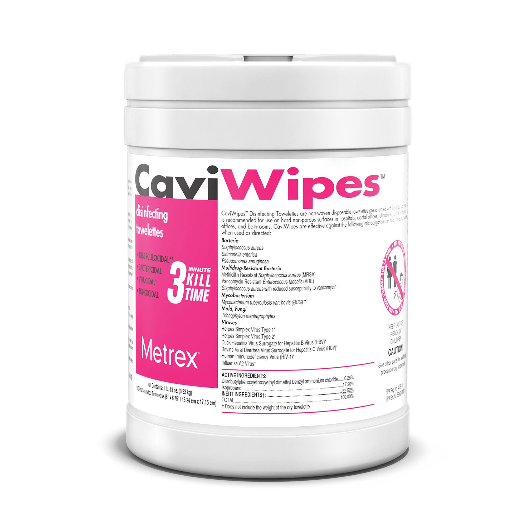 Metrex Research - 13-1100 Metrex CaviWipes Surface Disinfectant Alcohol-Based Wipes