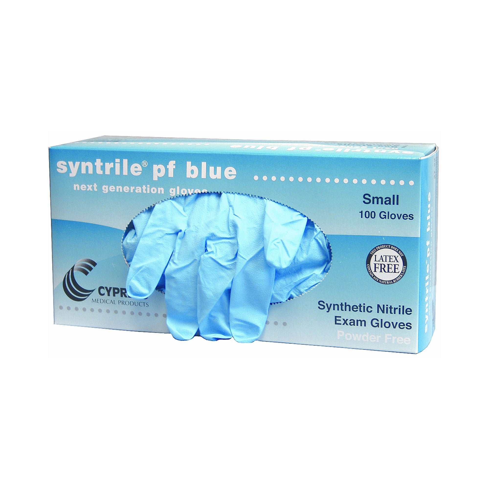 McKesson Brand - 27-26 Exam Glove Syntrile® pf Large 100 per Box NonSterile Nitrile Standard Cuff Length Fully Textured Blue Not Rated