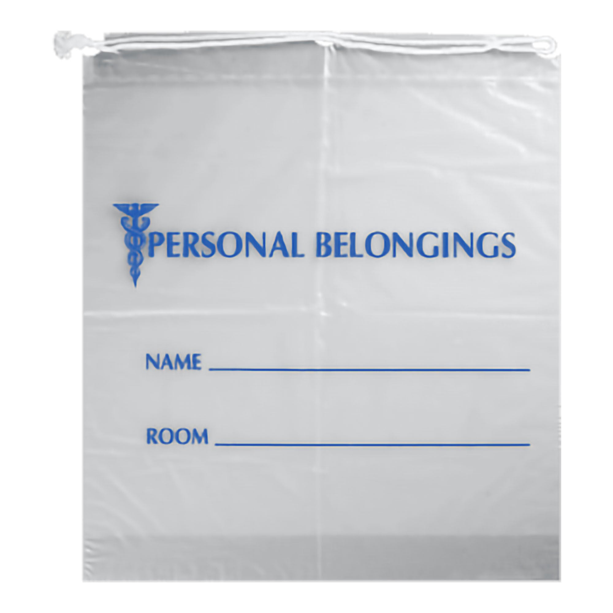 ASP Global LLC - G115 Patient Belongings Bag 20 X 20 Inch Plastic Drawstring Closure Clear