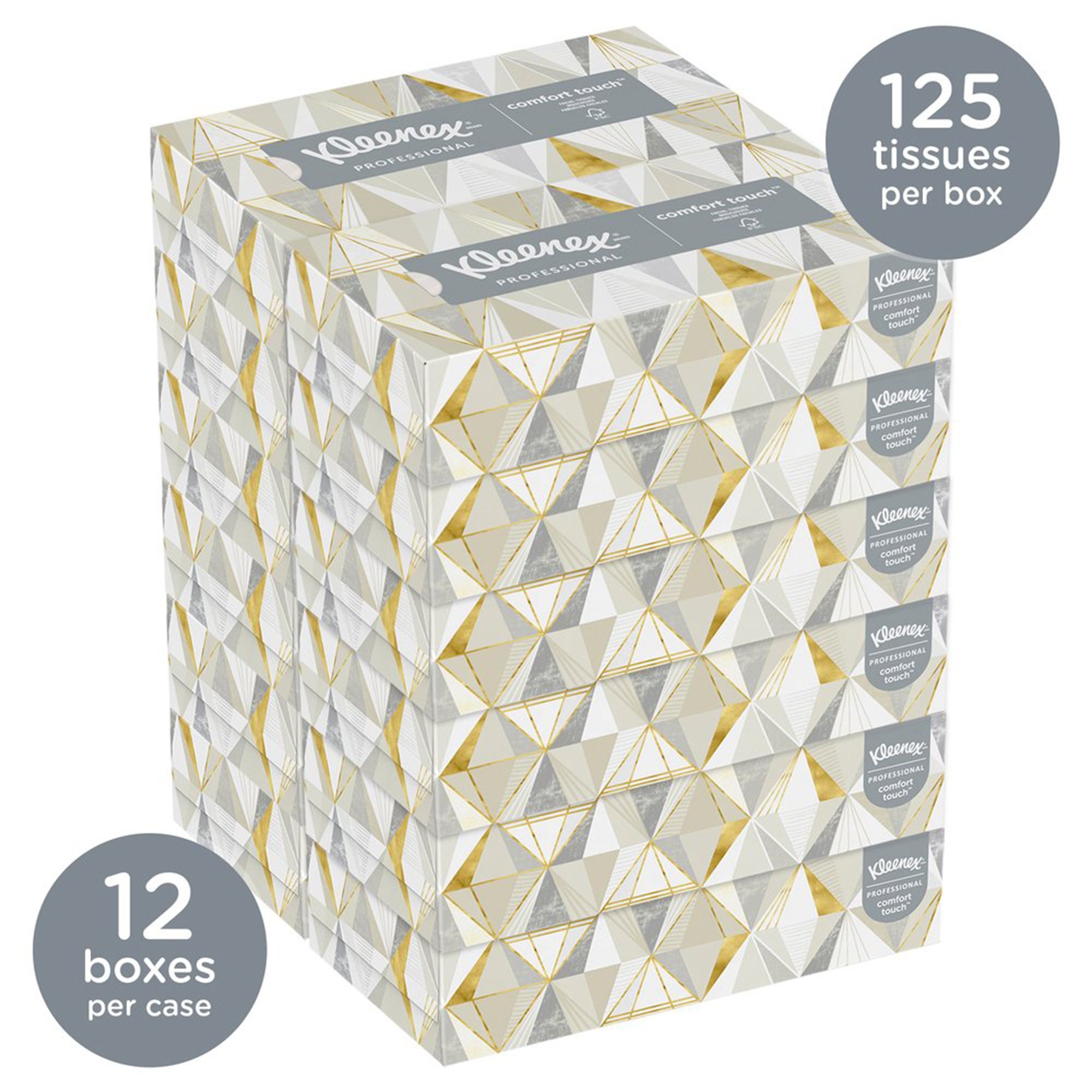 Kimberly Clark 03076 - Kleenex® Facial Tissue, White, 8.4 x 8.6 Inch - 1/Box, 12/Case