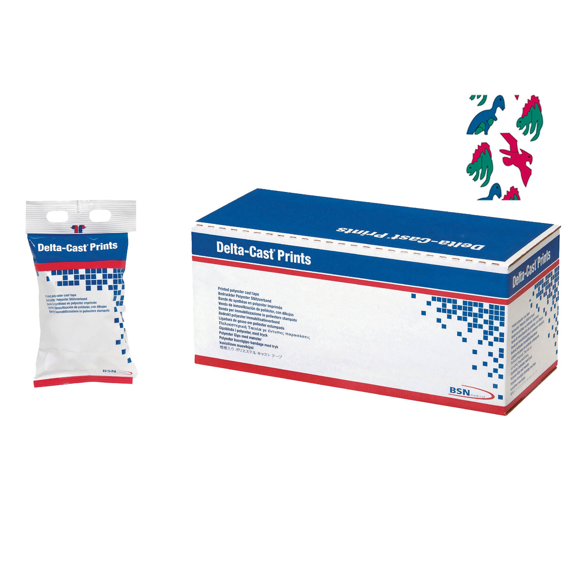 BSN Medical - 4502 Cast Tape Delta-Cast® Prints 2 Inch X 12 Foot Polyester Dinosaurs Print