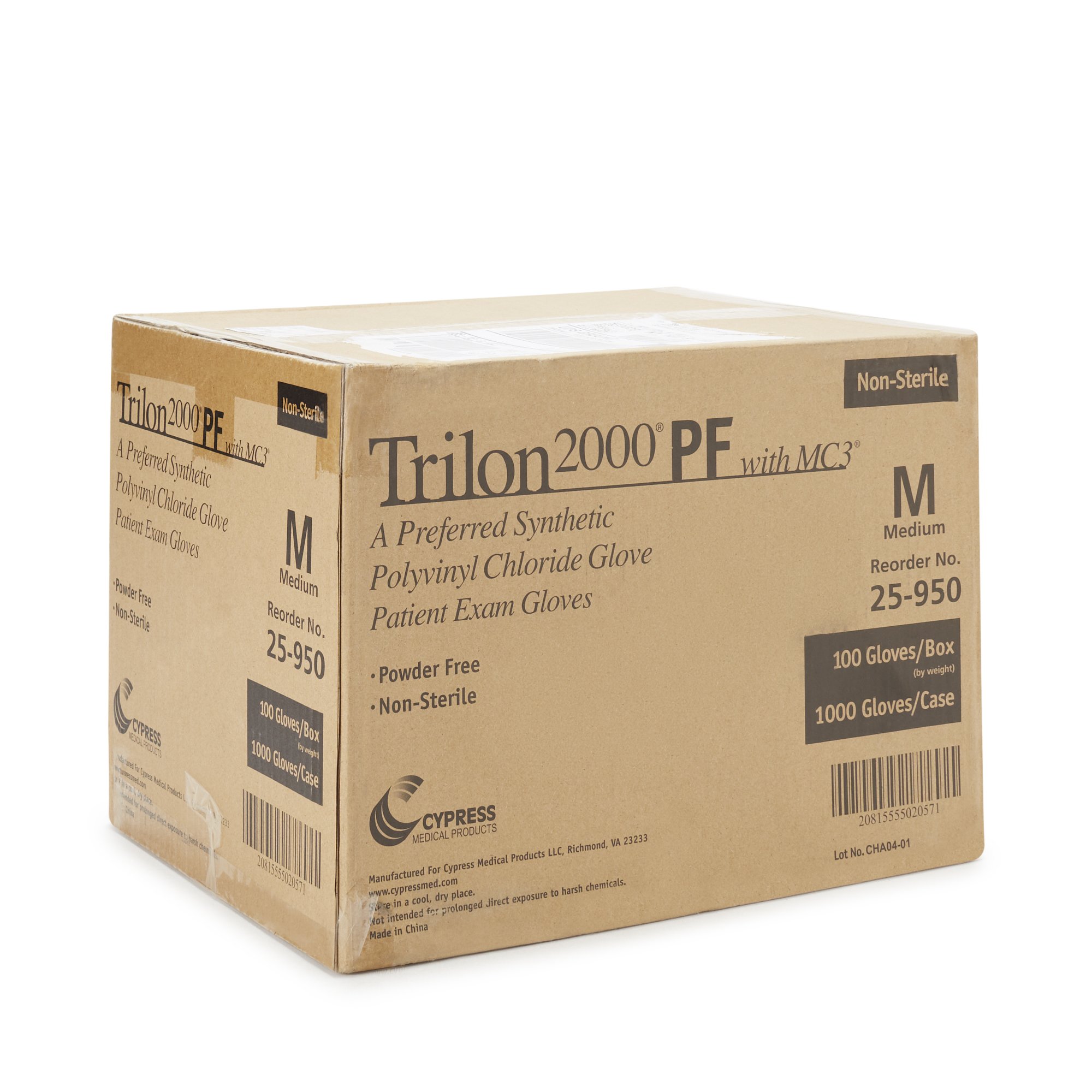 McKesson Brand 25-950 - Trilon 2000® PF with MC3® Stretch Vinyl Exam Glove, Medium, Ivory - 100/Box, 1000/Case
