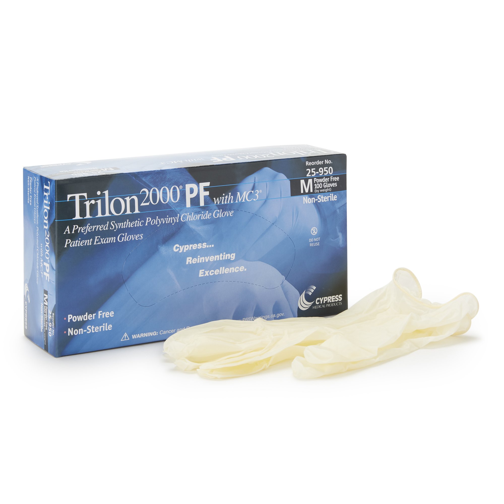 McKesson Brand - 25-950 Trilon 2000® PF with MC3® Stretch Vinyl Exam Glove