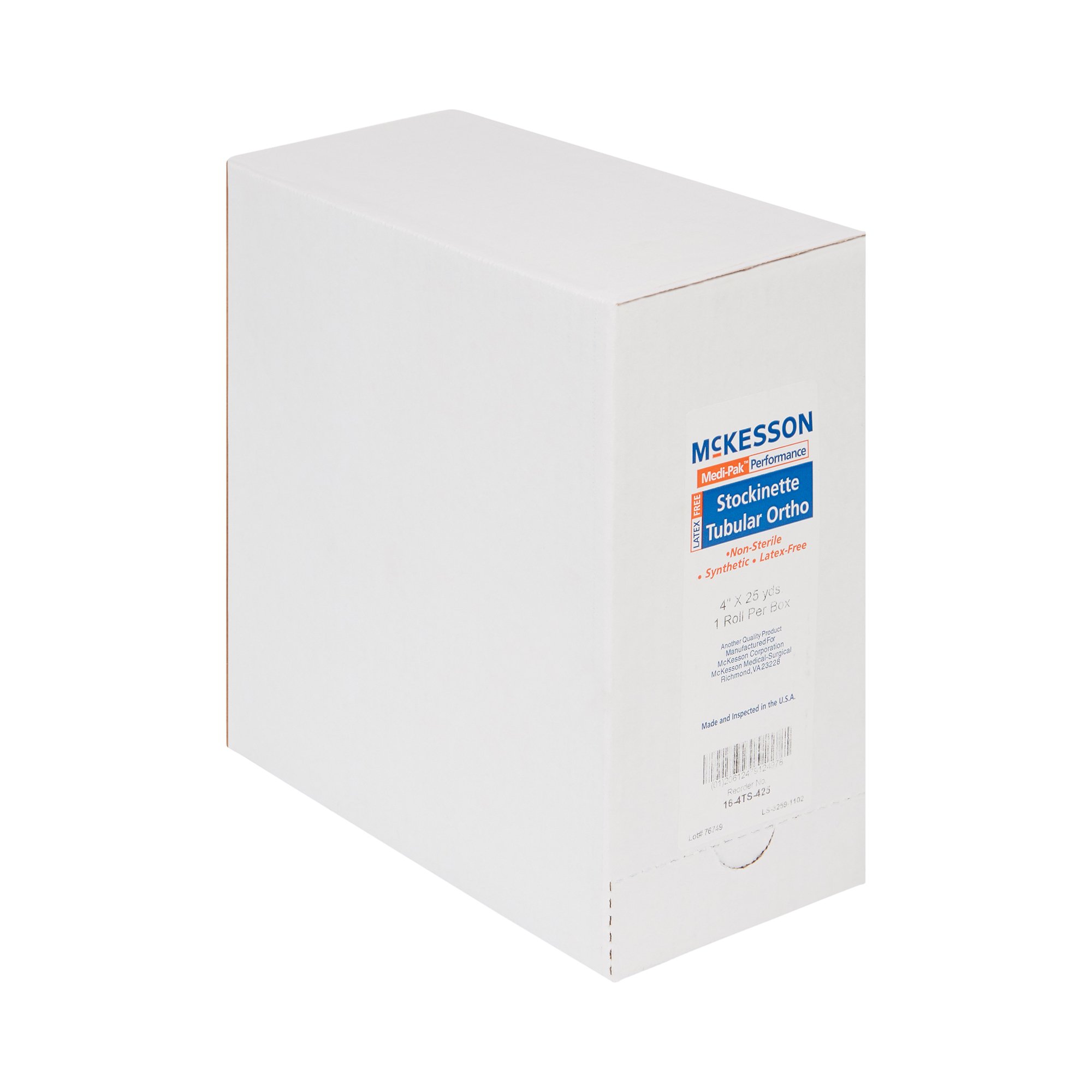McKesson Brand 16-4TS-425 - McKesson White Polyester Tubular Stockinette, 4 Inch x 25 Yard - 1/Roll, 10/Case