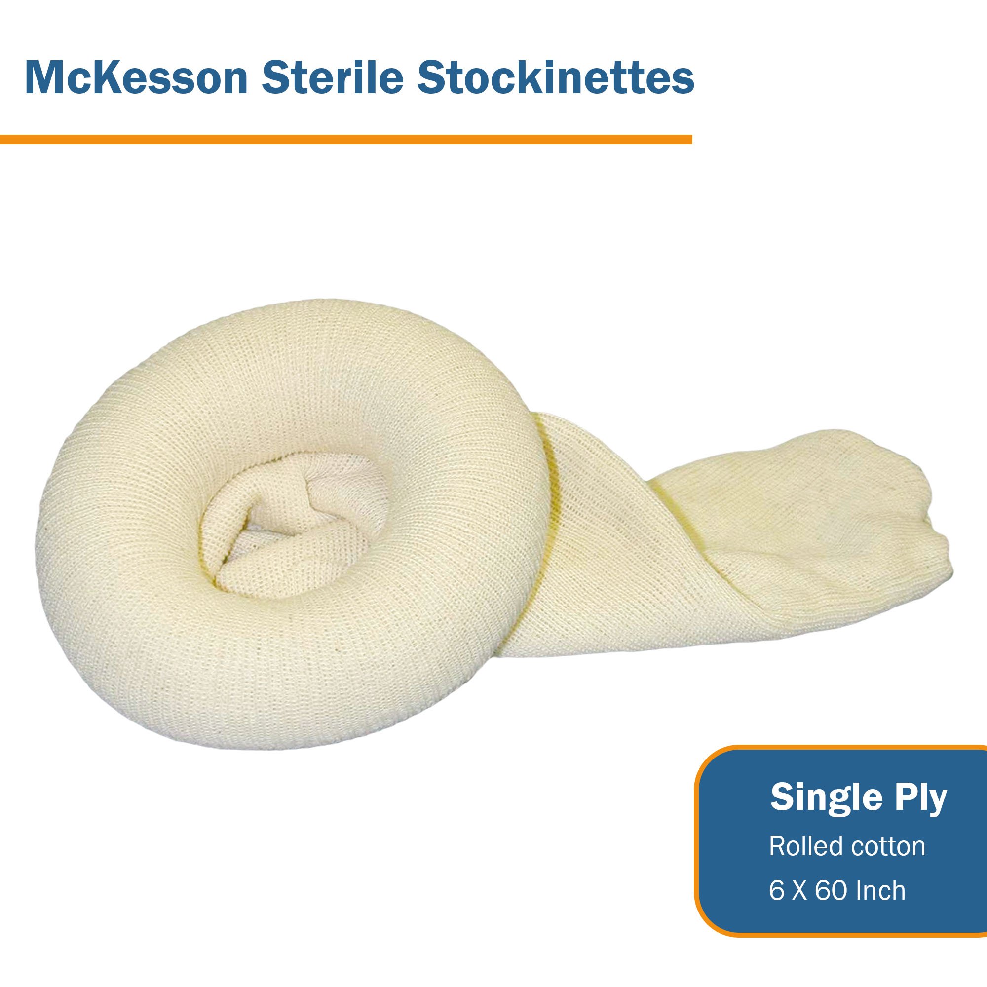 McKesson Brand 16-3S-660 - McKesson Beige Cotton Tubular Stockinette, 6 x 60 Inch - 1/Each, 30/Case