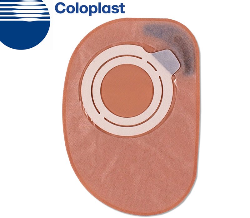 Coloplast 12386 - Assura® 2-Piece Closed End Opaque Colostomy Pouch, Blue Match - 30/Box