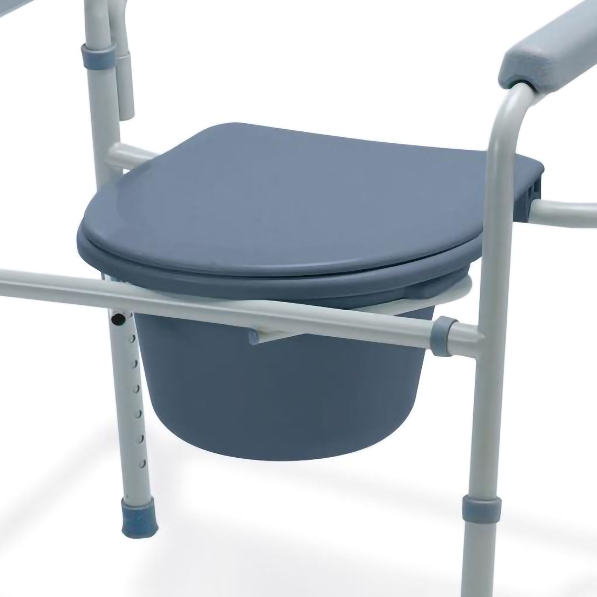 Medline - G30213-4 3-in-1 Commode Chair Guardian® Easy Care™ Fixed Arms Steel Frame Back Bar 19 Inch Seat Width 350 lbs. Weight Capacity