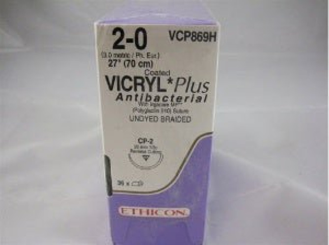 J & J Healthcare Systems - VCP869H Coated Vicryl™ Plus Suture with Needle