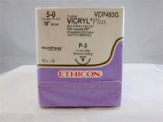 J & J Healthcare Systems - VCP493G Coated Vicryl™ Plus Suture with Needle