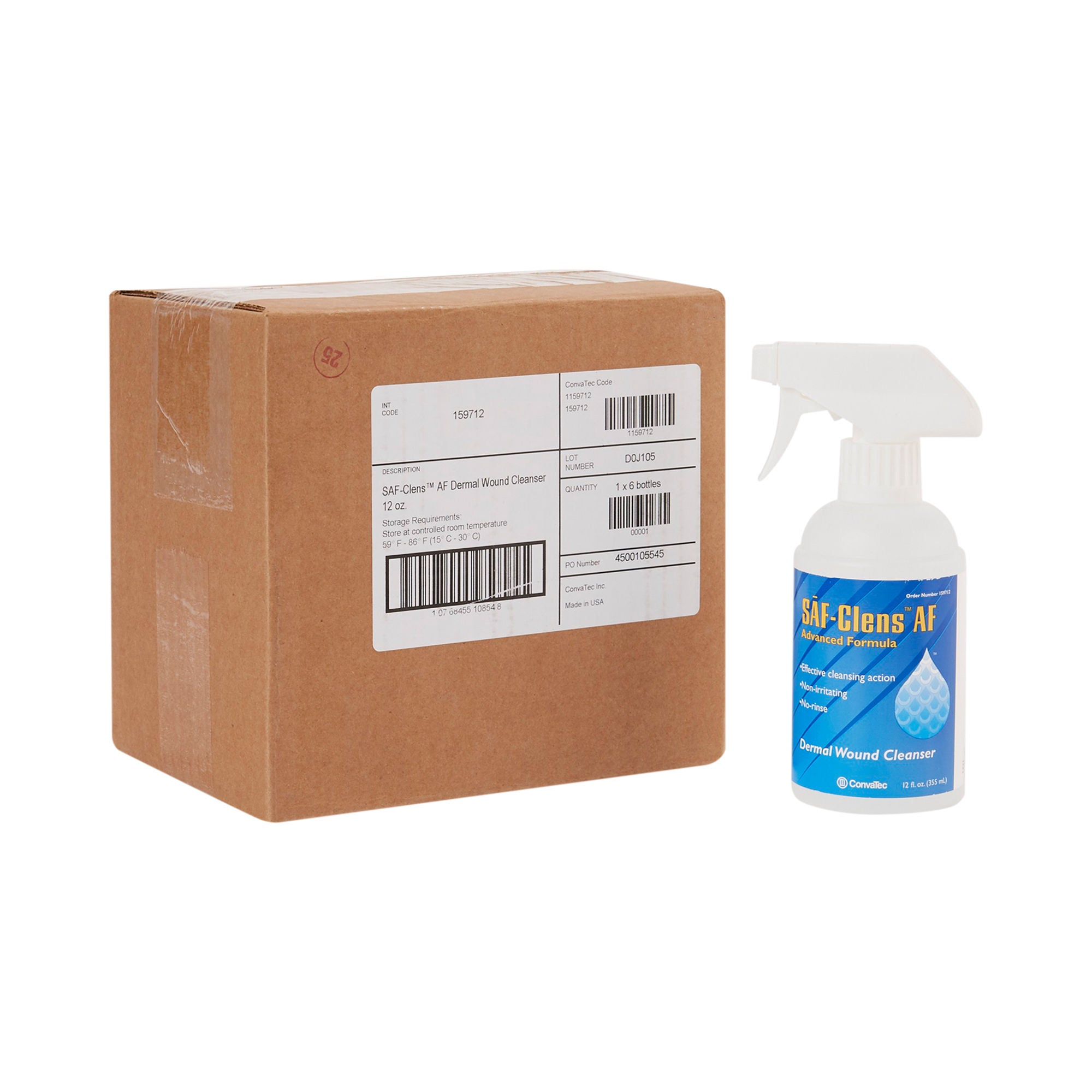 ConvaTec - 159712 Wound Cleanser SAF-Clens® AF 12 oz. Spray Bottle