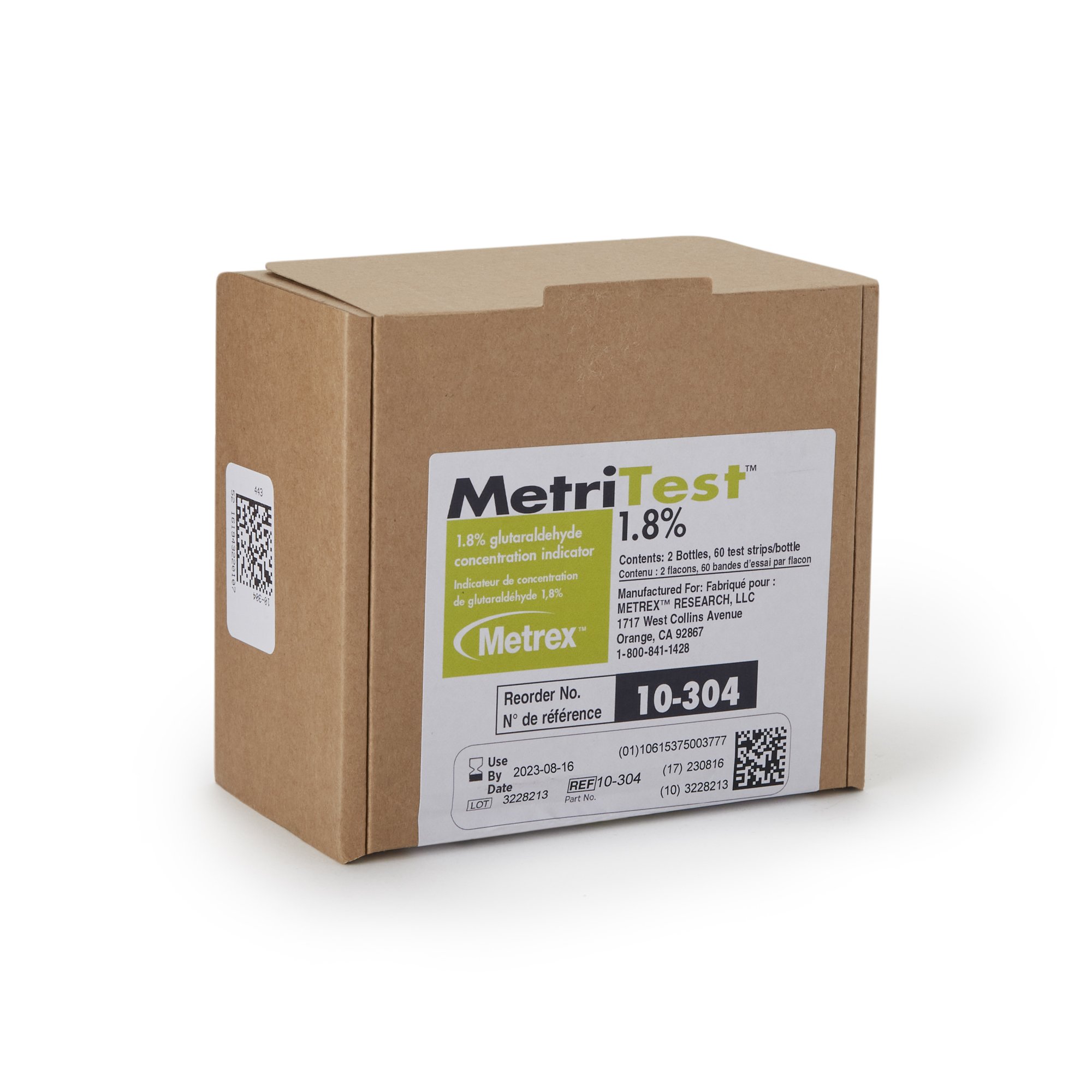 Metrex Research 10-304 - MetriTest™ 1.8% Glutaraldehyde Concentration Indicator - 60/Bottle, 120/Case