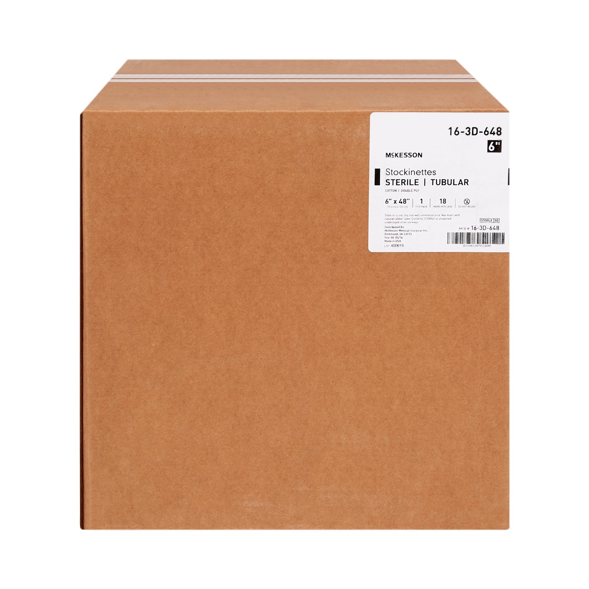 McKesson Brand 16-3D-648 - McKesson Beige Cotton Tubular Stockinette, 6 x 48 Inch - 1/Each, 18/Case
