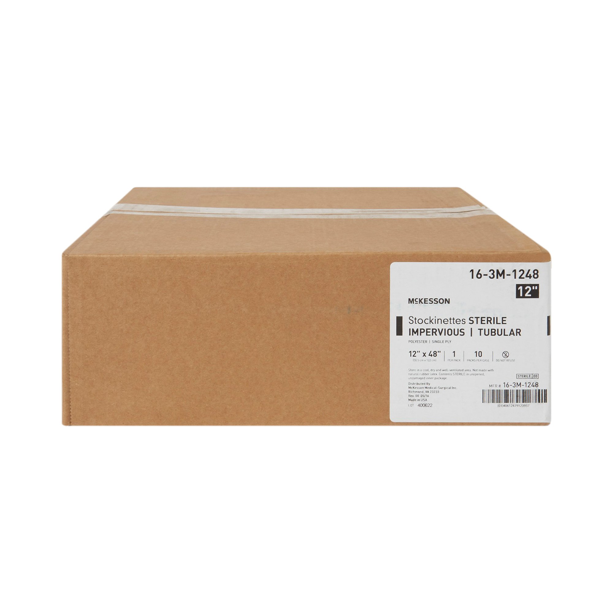 McKesson Brand 16-3M-1248 - McKesson Impervious Surgical Stockinette, 12 x 48 Inch - 1/Each, 10/Case
