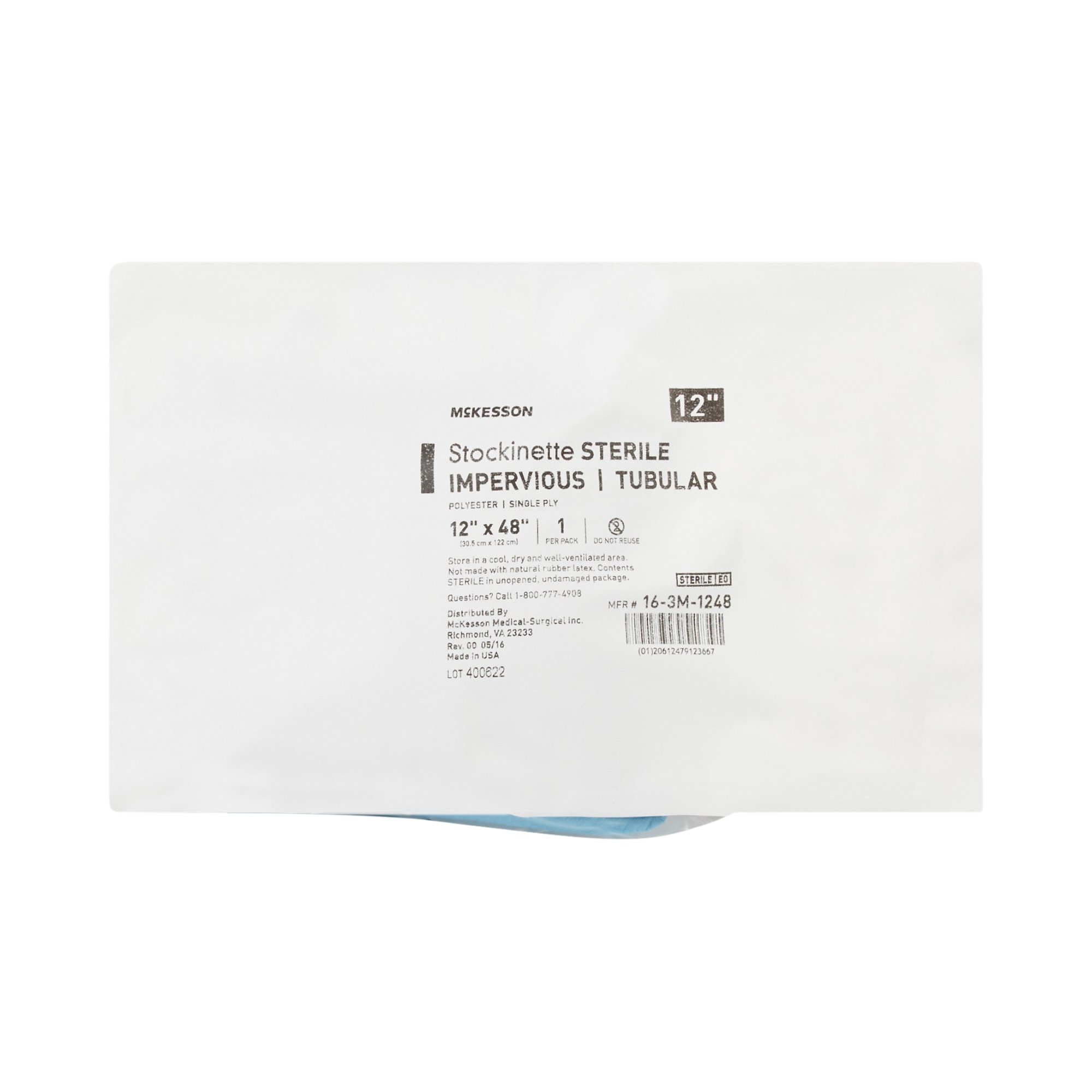 McKesson Brand 16-3M-1248 - McKesson Impervious Surgical Stockinette, 12 x 48 Inch - 1/Each, 10/Case