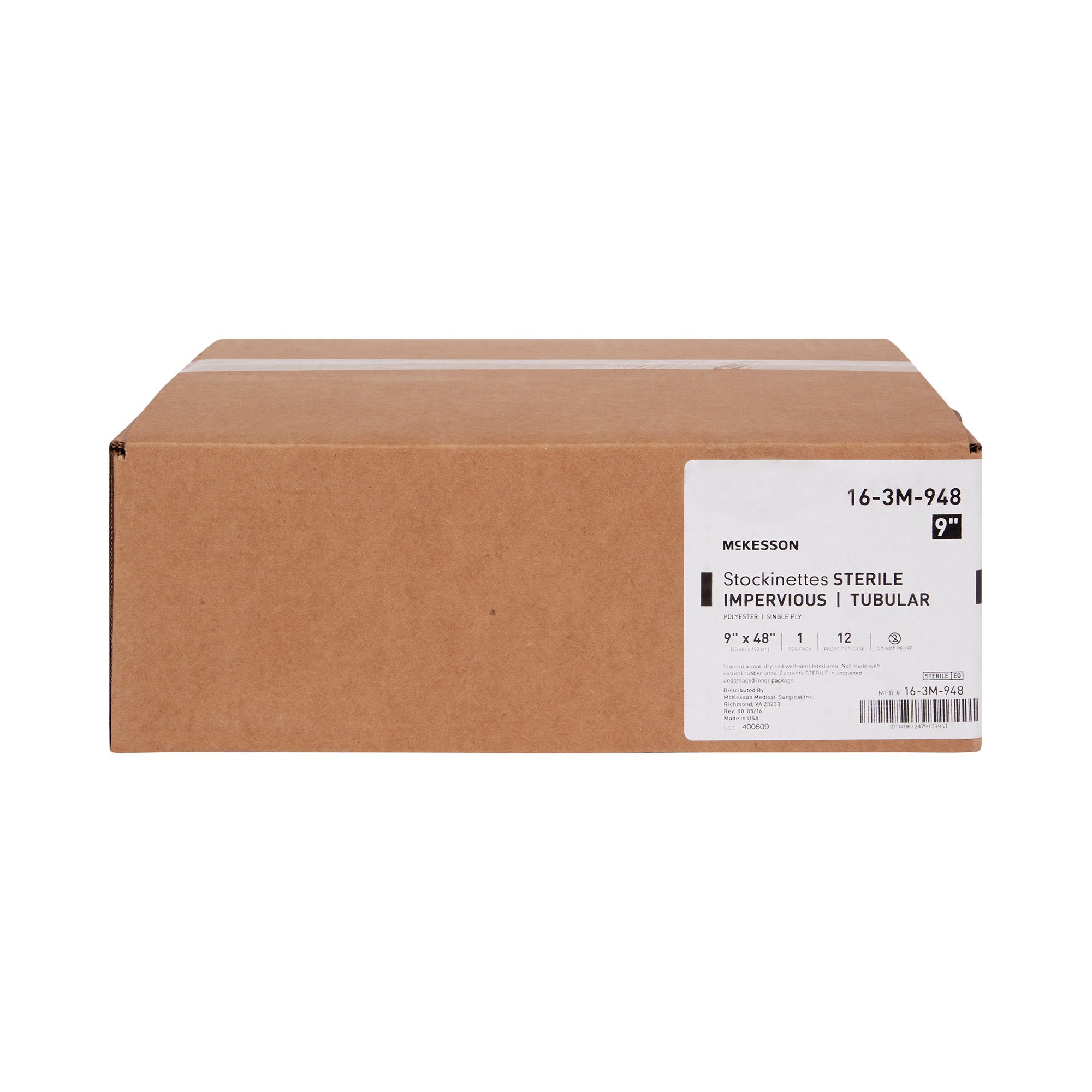 McKesson Brand 16-3M-948 - McKesson Impervious Surgical Stockinette, 9 x 48 Inch - 1/Each, 12/Case