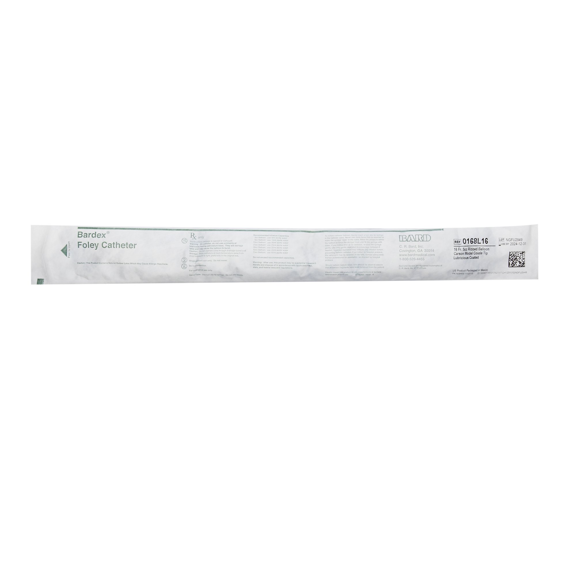 Bard - 0168L16 Bardex® Lubricath® Foley Catheter
