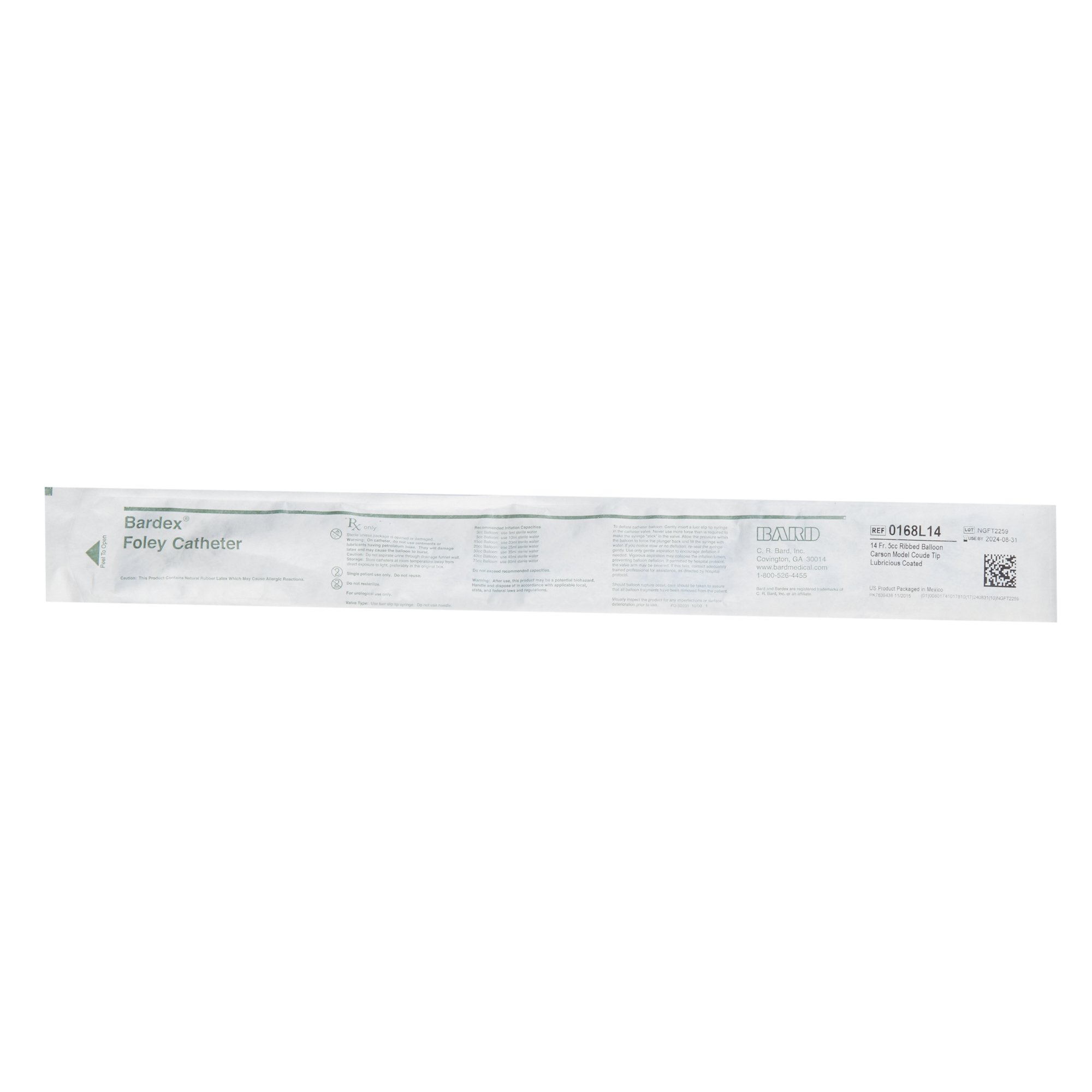 Bard - 0168L14 Bardex® Lubricath® Foley Catheter